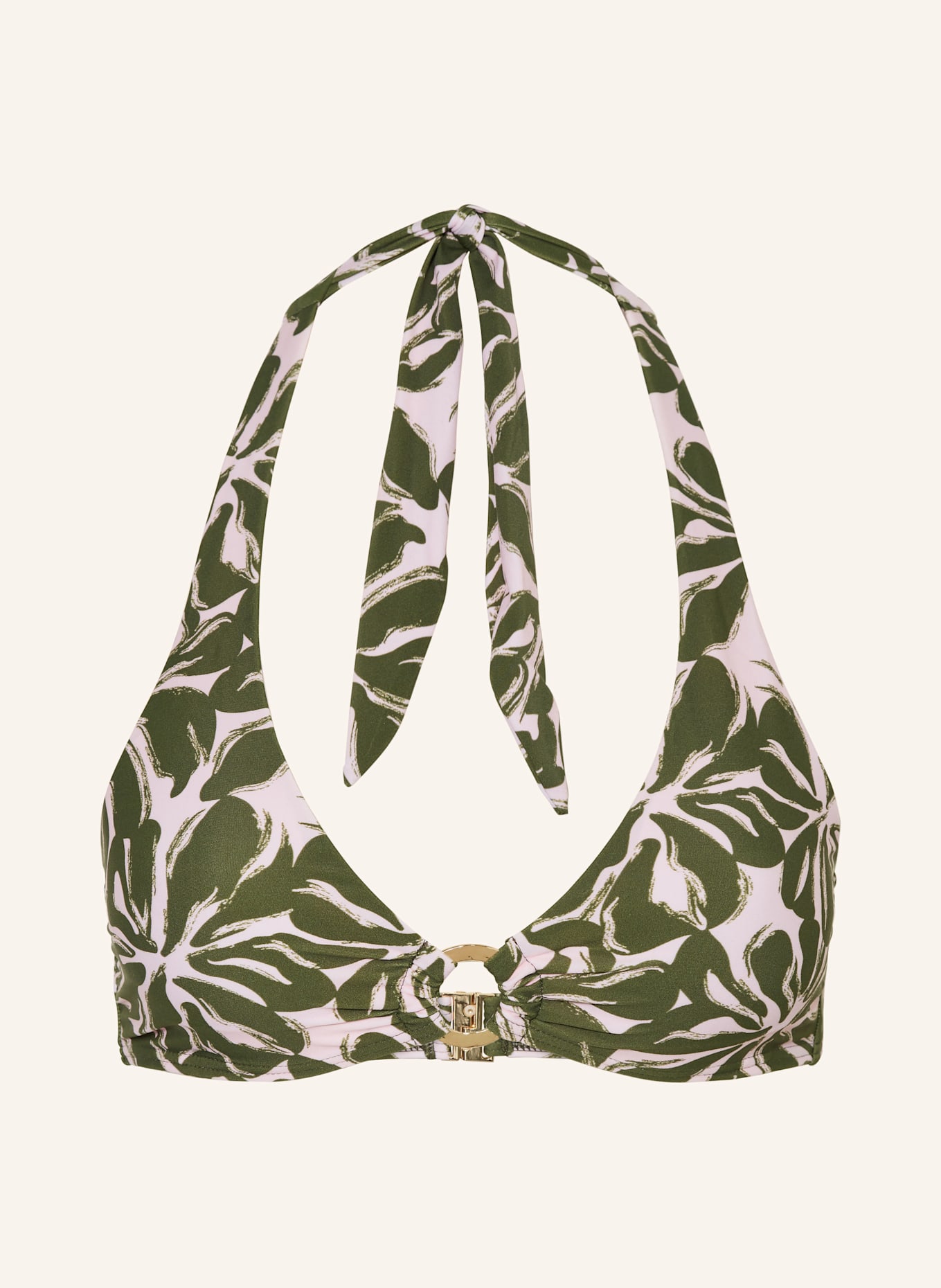 darling harbour Neckholder-Bikini-Top: 46 MULTI-KHAKI