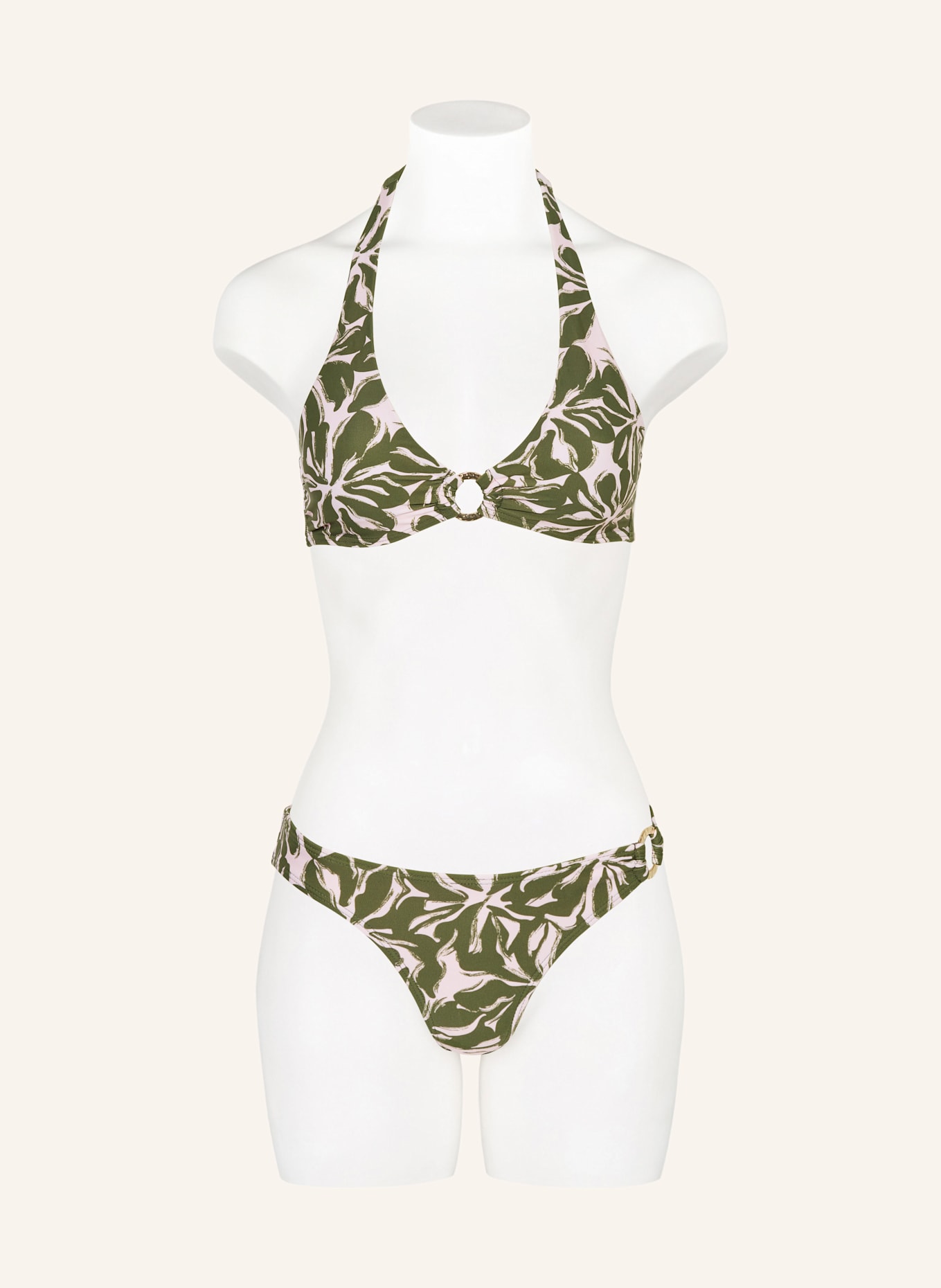 darling harbour Neckholder-Bikini-Top: 46 MULTI-KHAKI