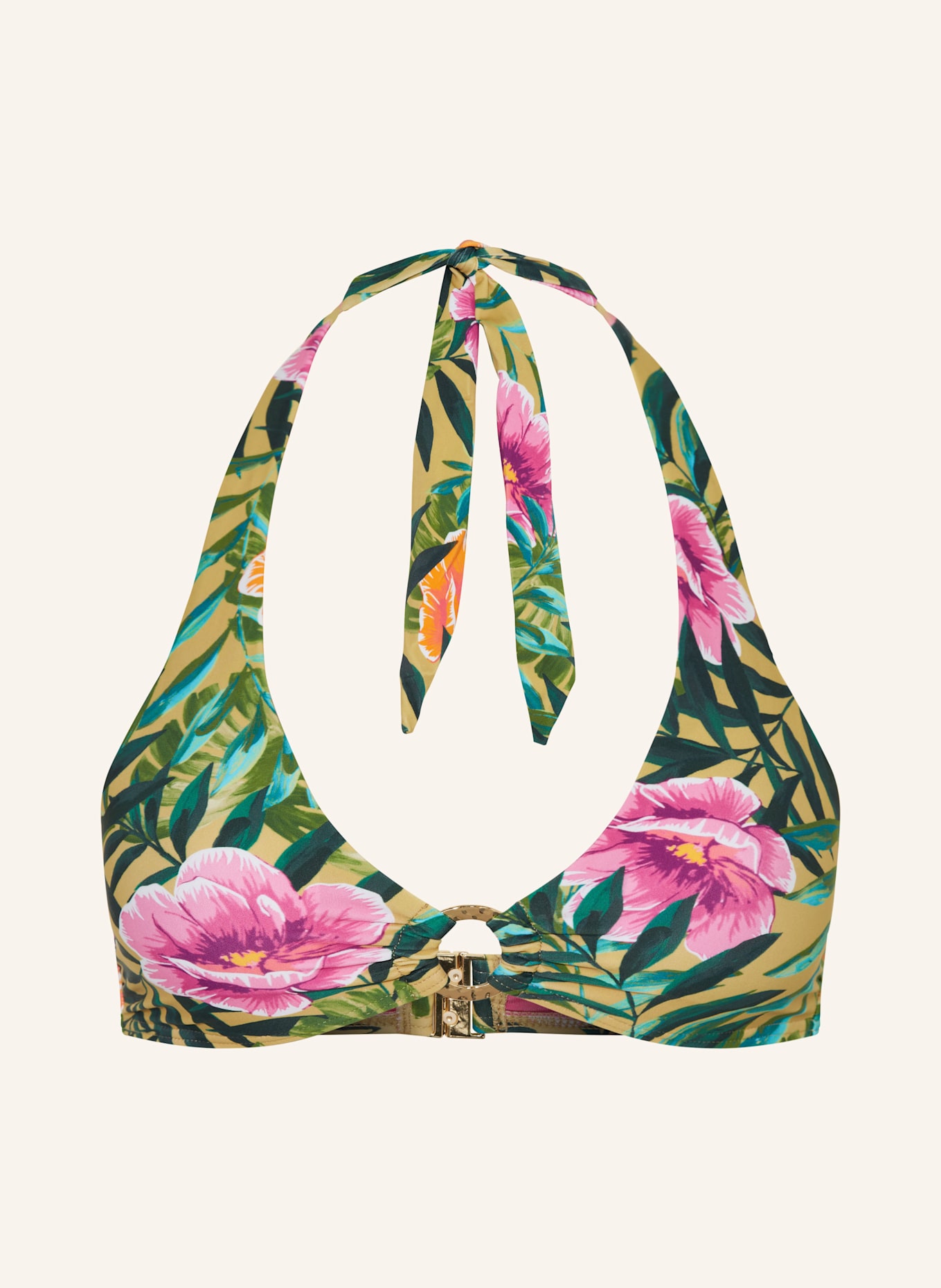 darling harbour Neckholder-Bikini-Top: 41 MULLTI-GRÜN