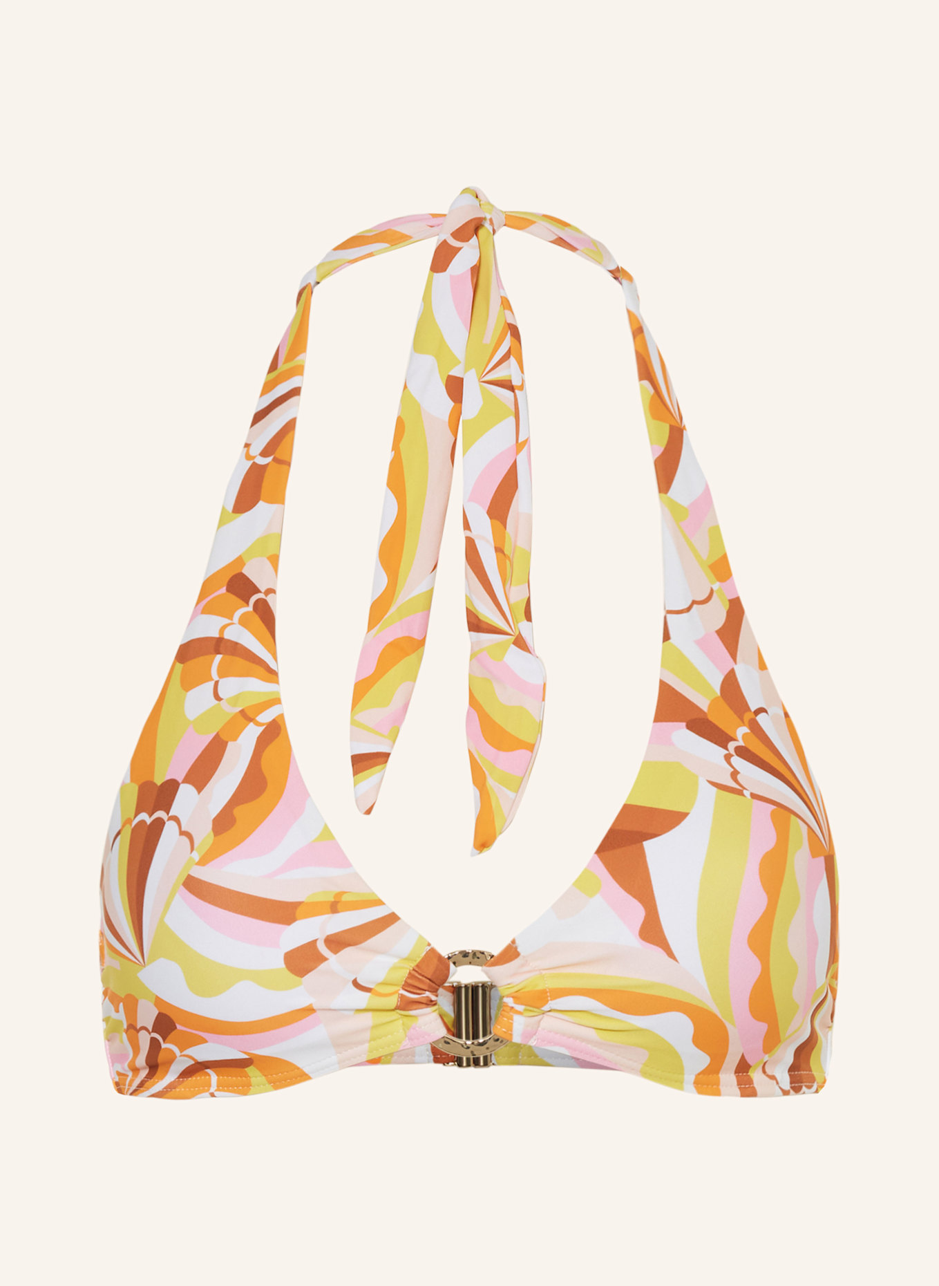 darling harbour Neckholder-Bikini-Top: GELB/ ORANGE/ ROSA