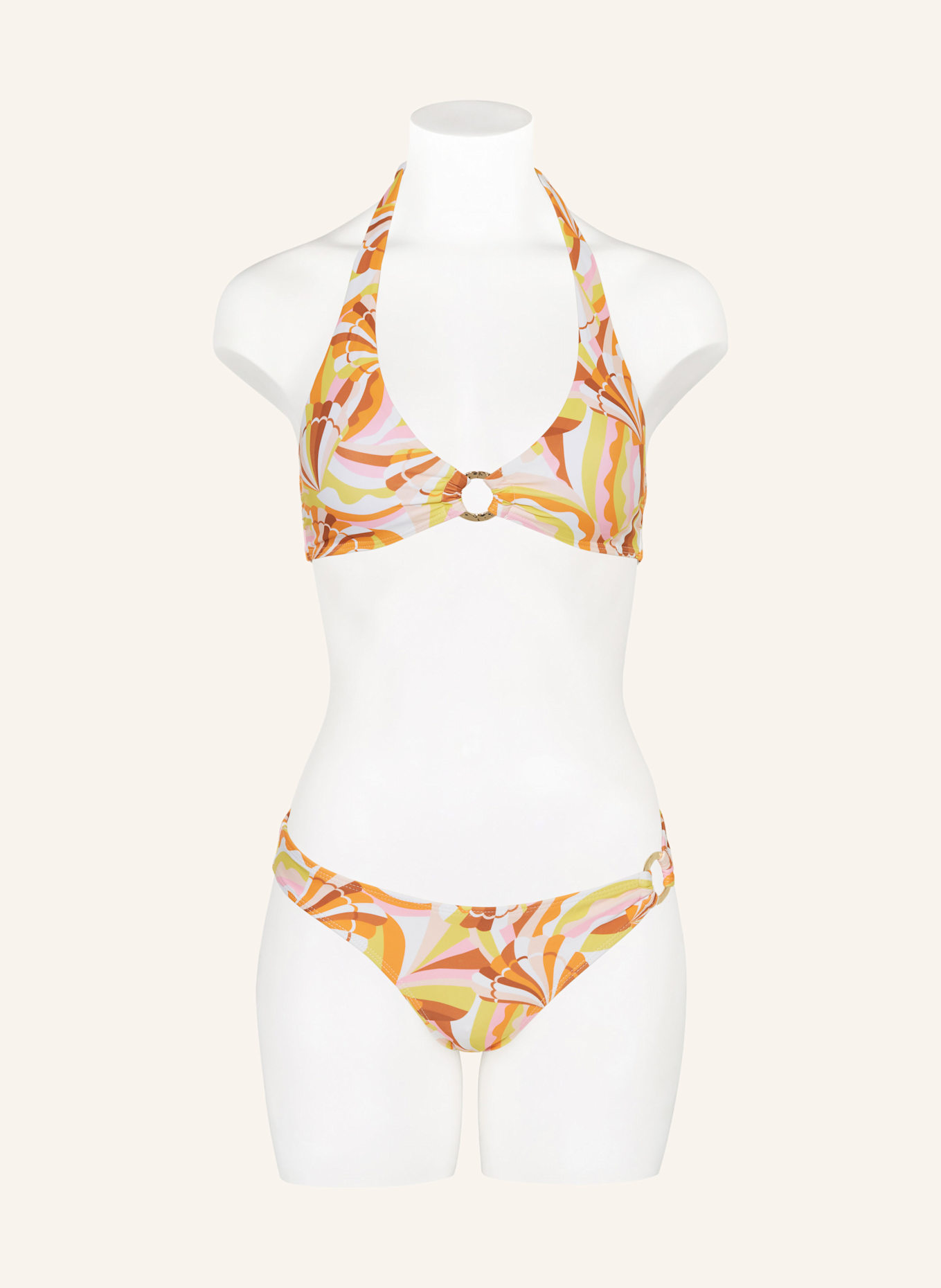 darling harbour Neckholder-Bikini-Top: GELB/ ORANGE/ ROSA