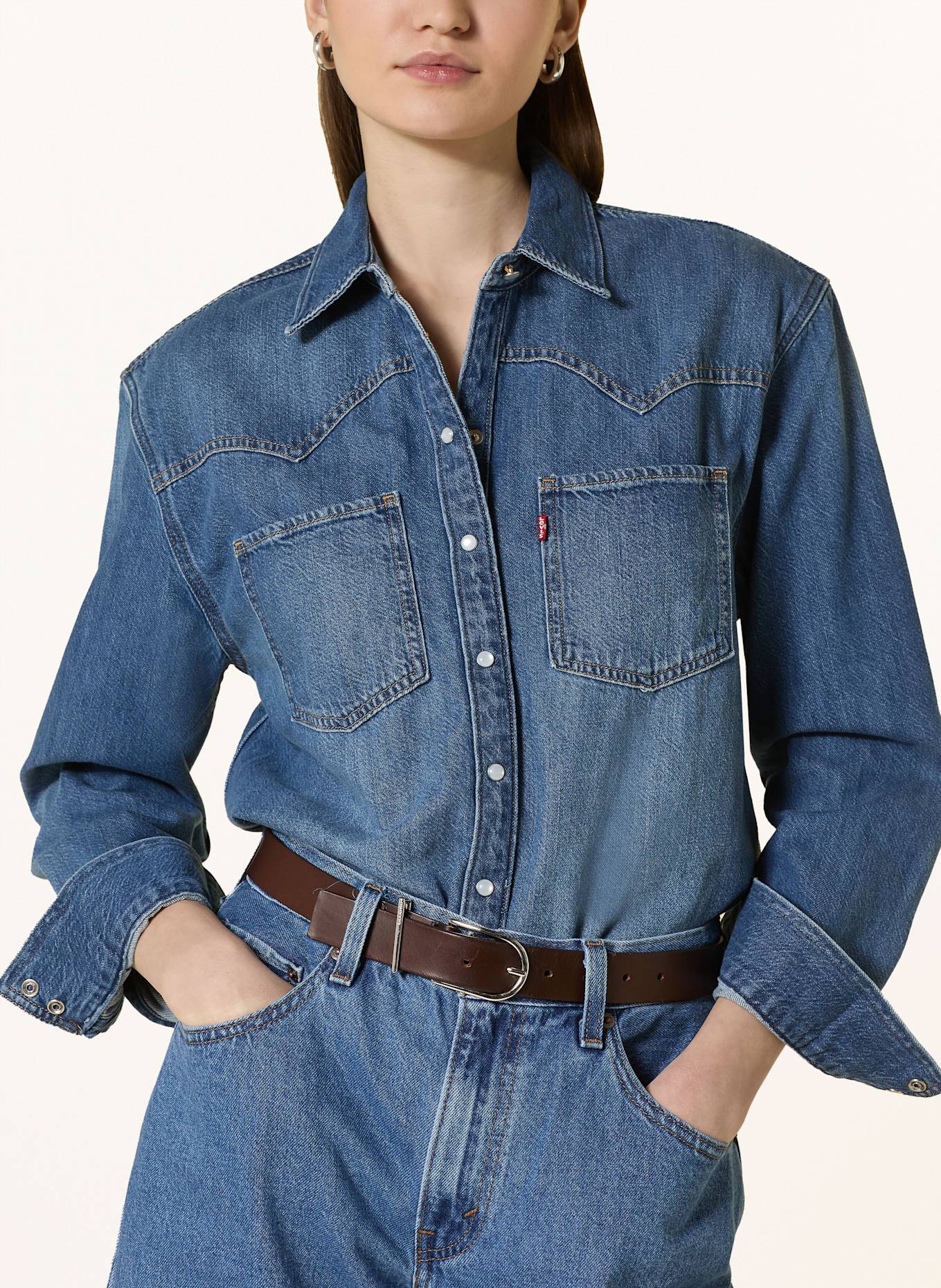 Levi's® Denim blouse TEODORA: DARK BLUE