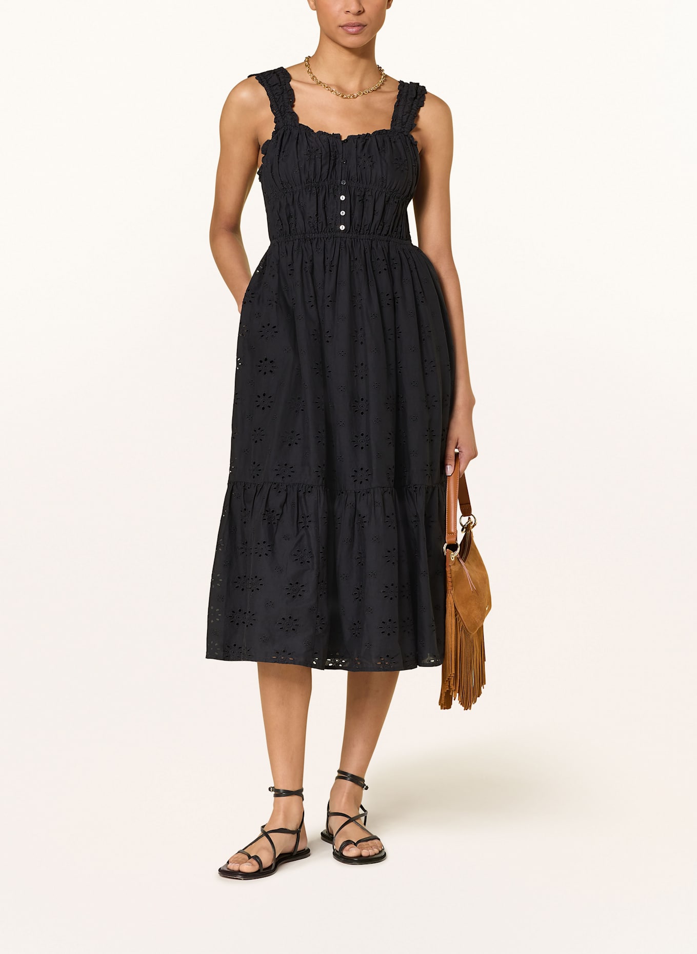 Levi's® Kleid AMAYA aus Lochspitze: SCHWARZ