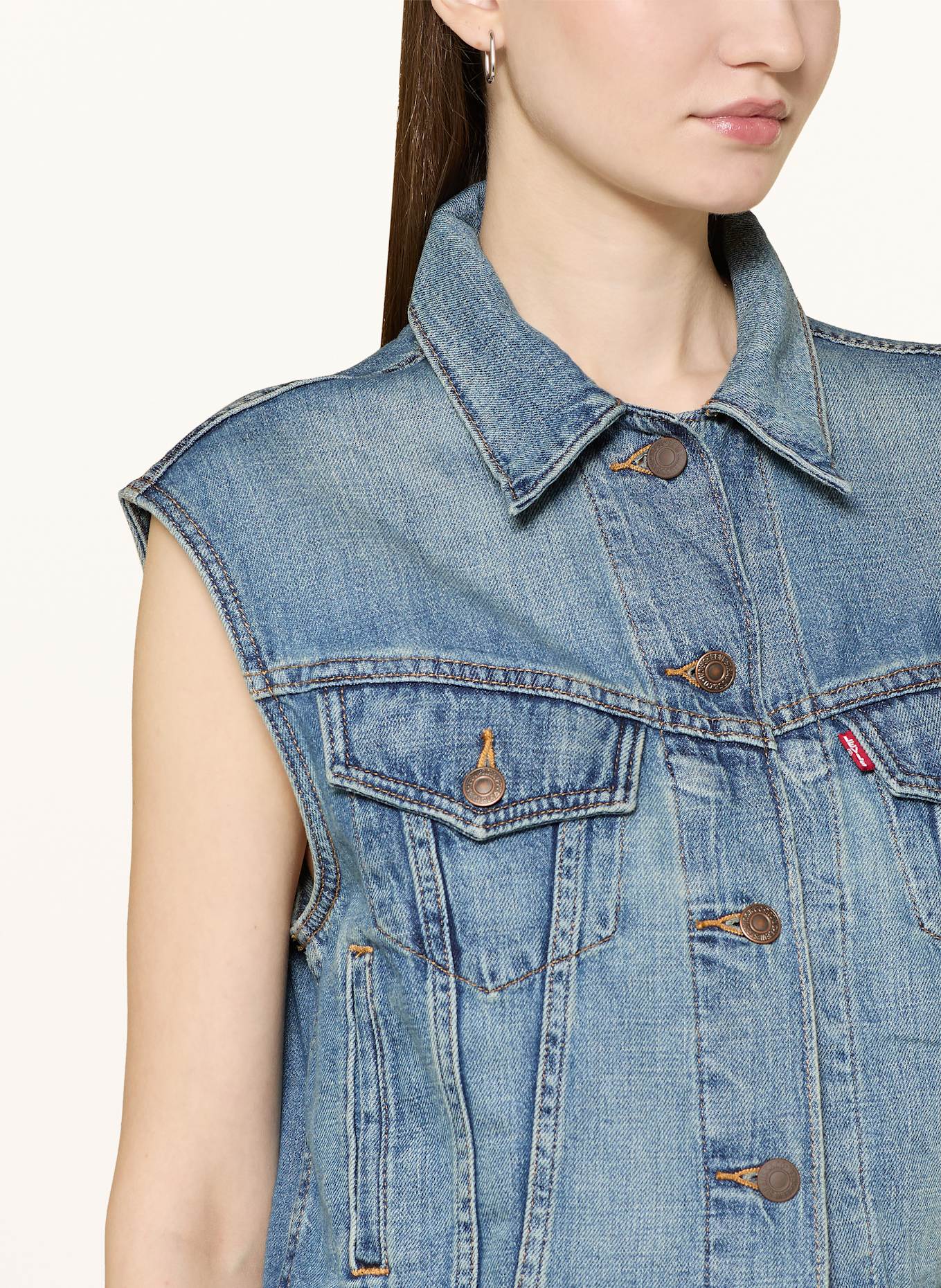 Levi's® SHRUNKEN 90S denim vest: BLUE