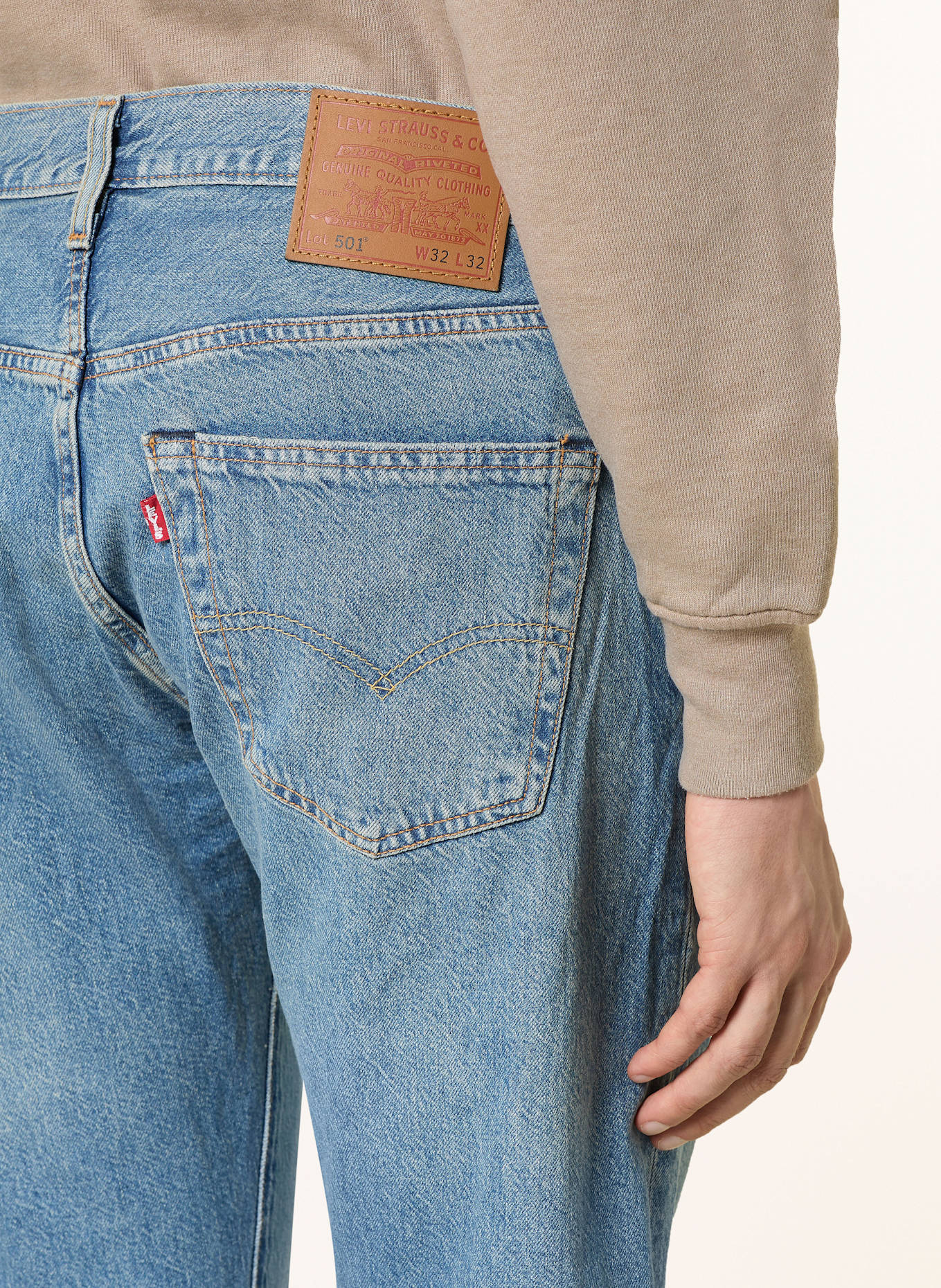 Levi's® Jeans 501® ORIGINAL regular fit: 45 Med Indigo - Worn In