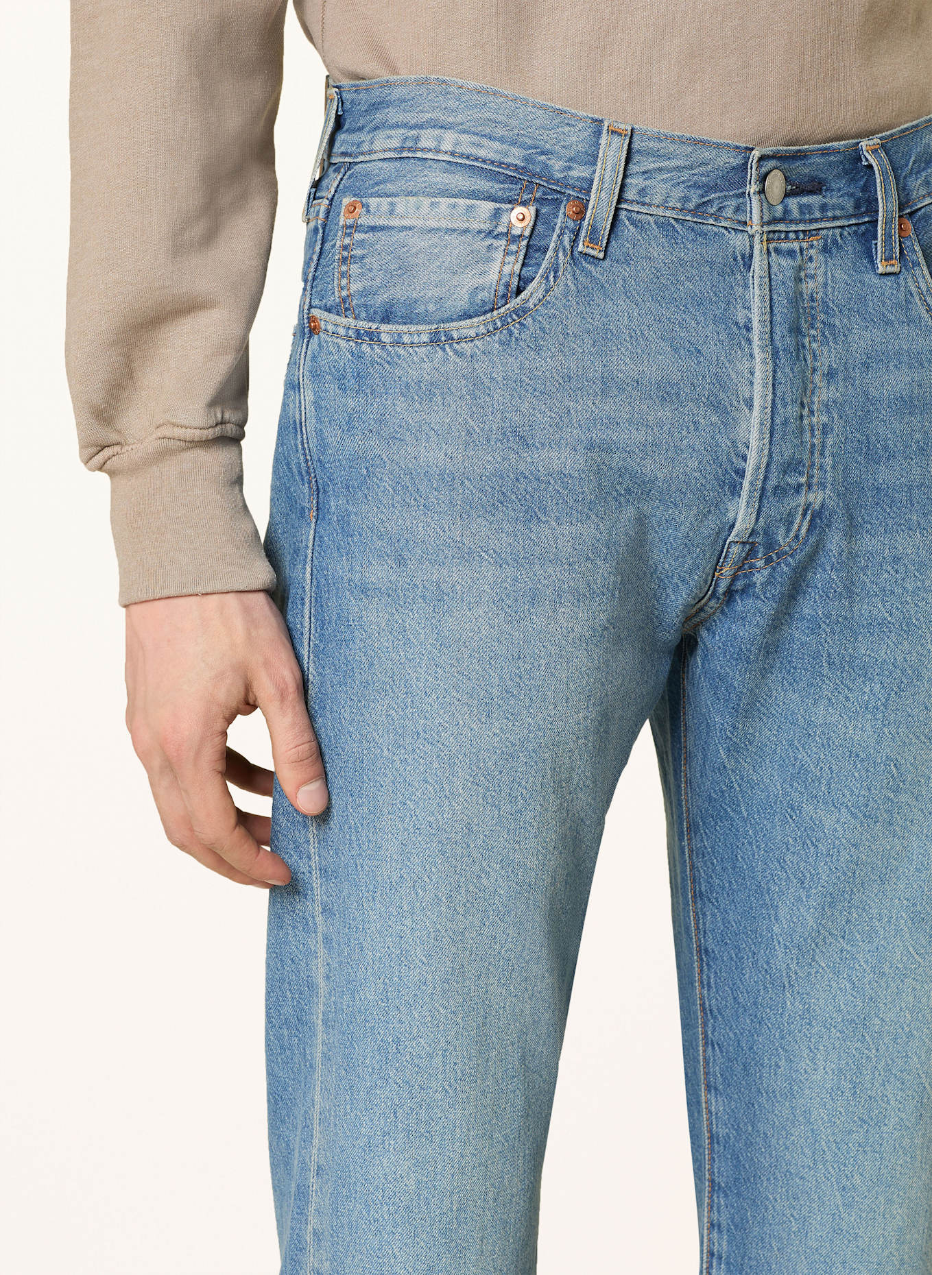 Levi's® Jeans 501® ORIGINAL regular fit: 45 Med Indigo - Worn In