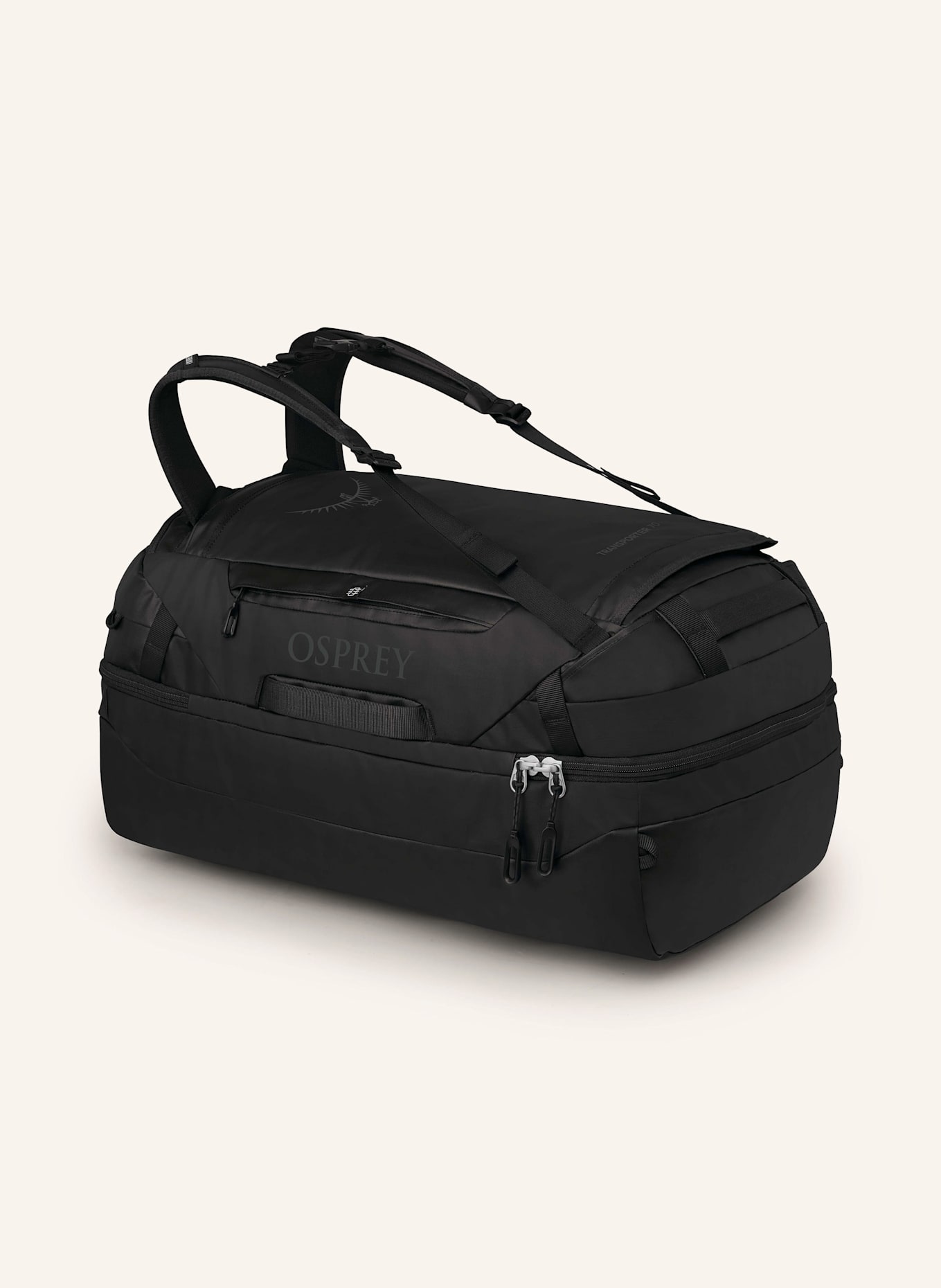 OSPREY Reisetasche TRANSPORTER™ SQUFFEL 70: SCHWARZ