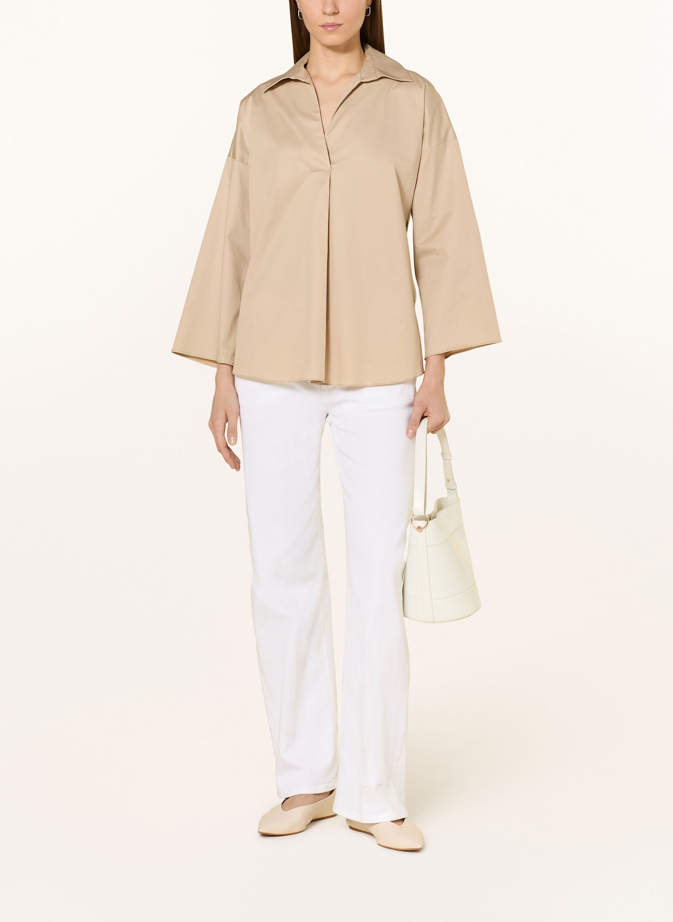 van Laack Blusenshirt VL-ADZELA-SV: HELLBRAUN