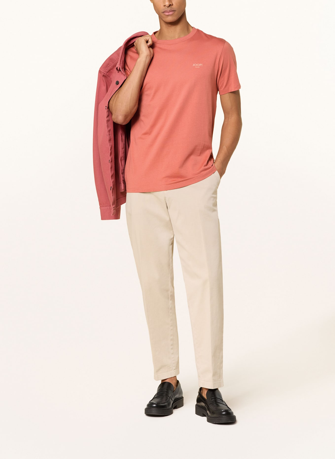 JOOP! JEANS Tričko ALPHIS: SVĚTLE ČERVENÁ