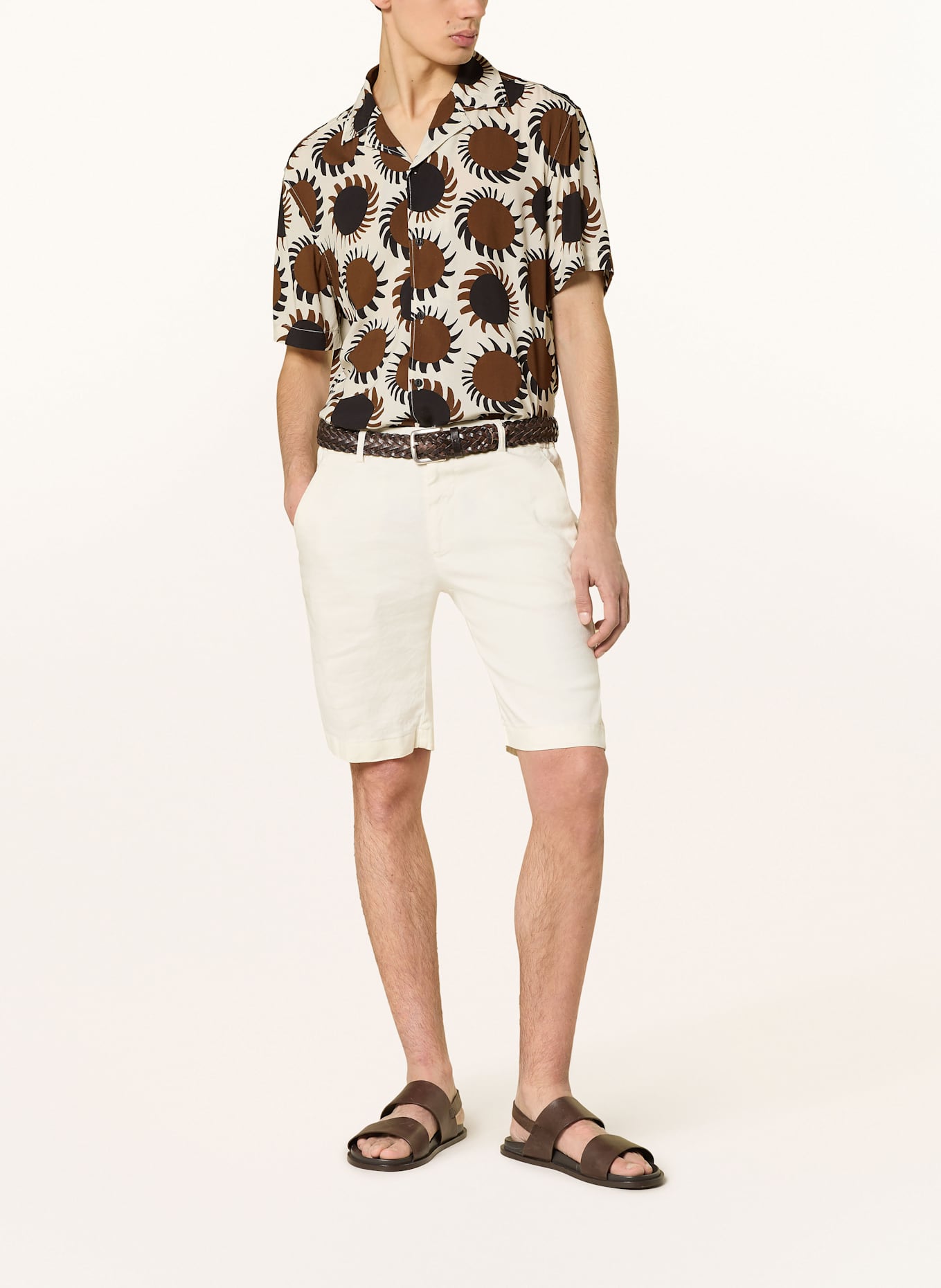 JOOP! JEANS Resorthemd HANES Comfort Fit: WEISS / SCHWARZ / BRAUN