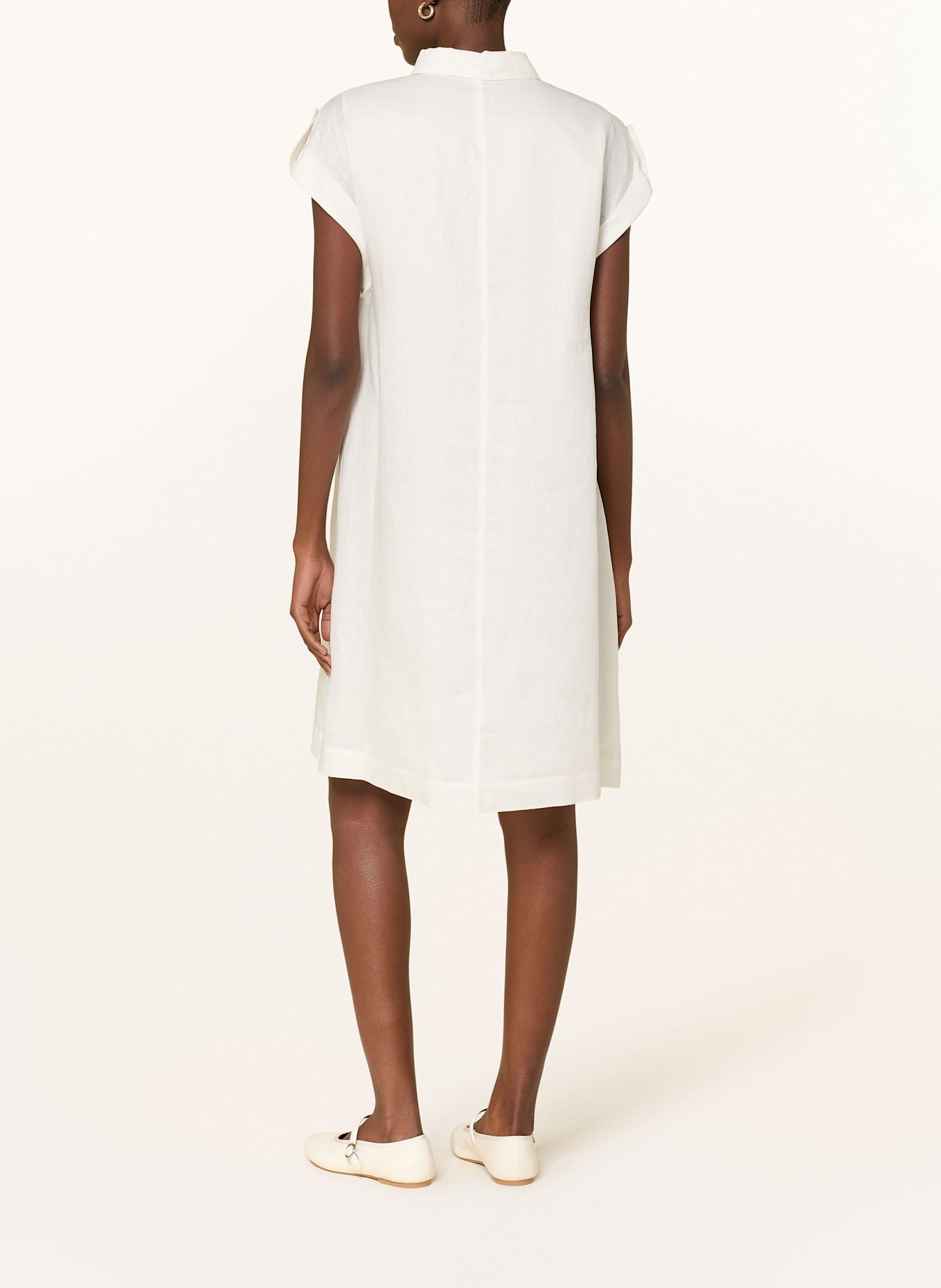 windsor. Hemdblusenkleid aus Leinen: WEISS