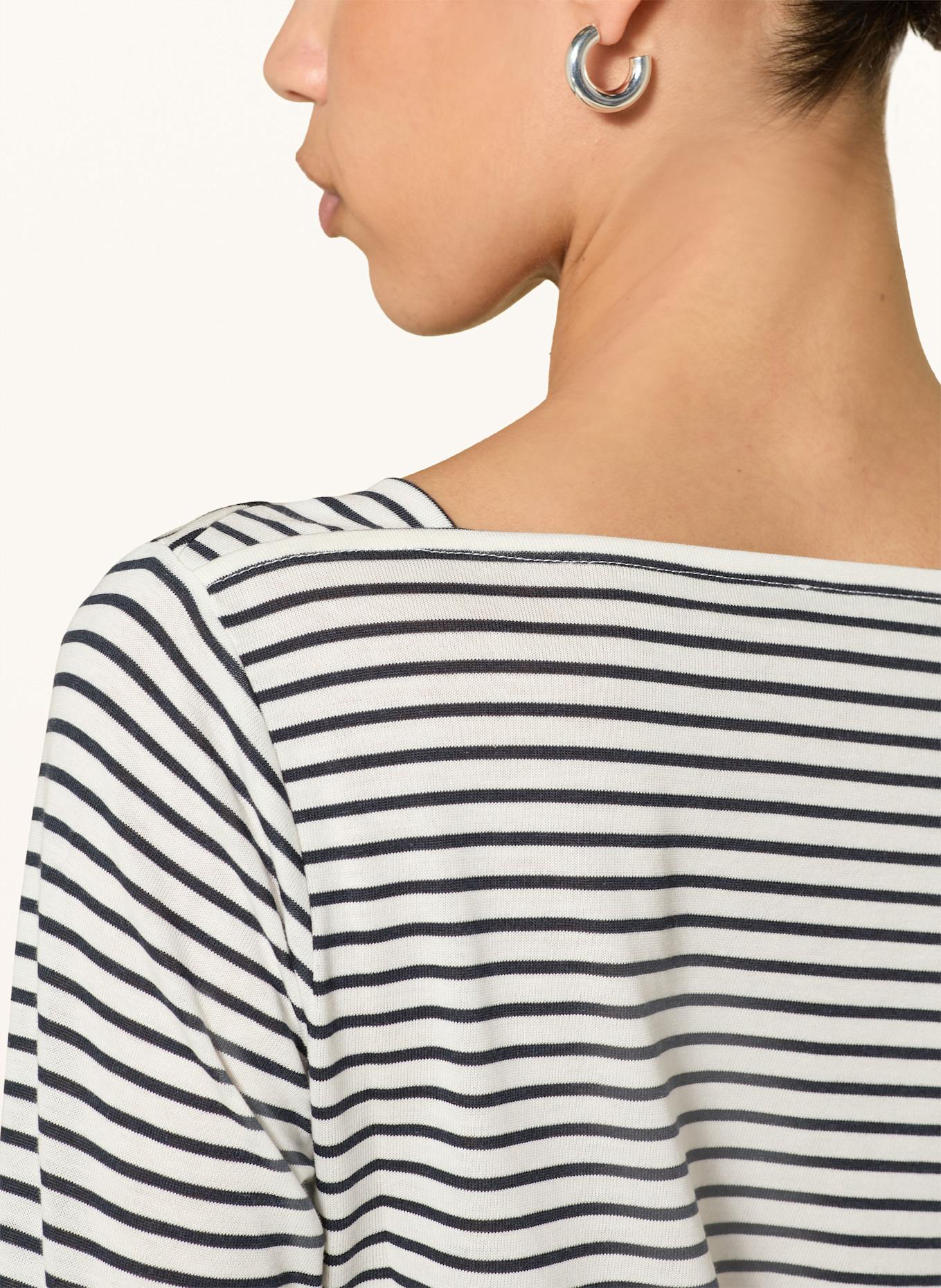 windsor. Shirt mit 3/4-Arm: WEISS / DUNKELBLAU