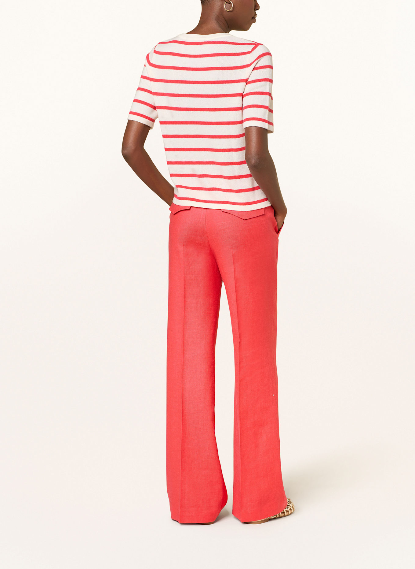 windsor. Strickshirt aus Cashmere: WEISS / ROT