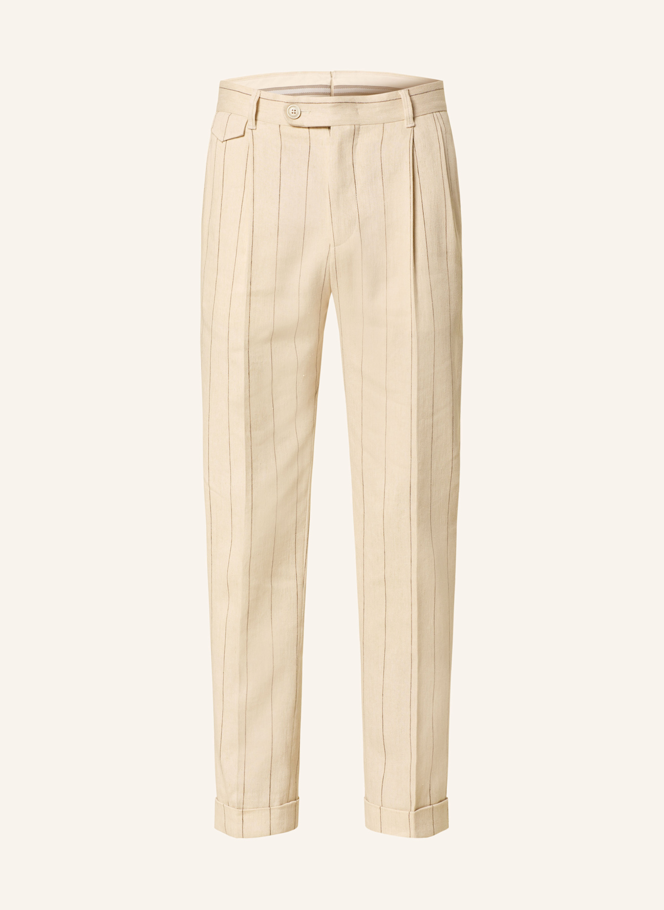 windsor. SAPO extra slim fit suit trousers with linen: 275 Light Beige 275