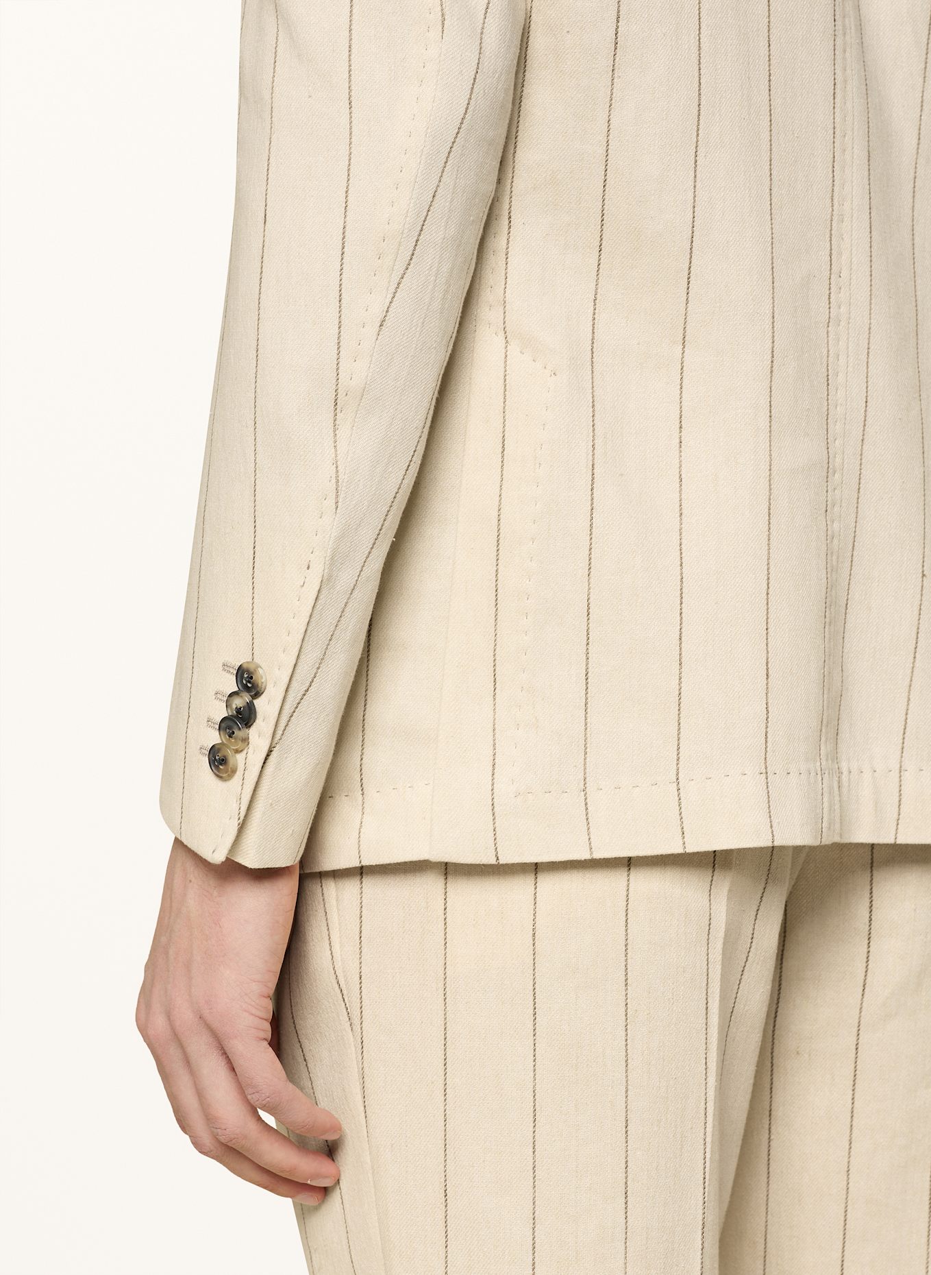 windsor. Oblekové sako GIRO Extra Slim Fit se lnem: 275 Light Beige                275