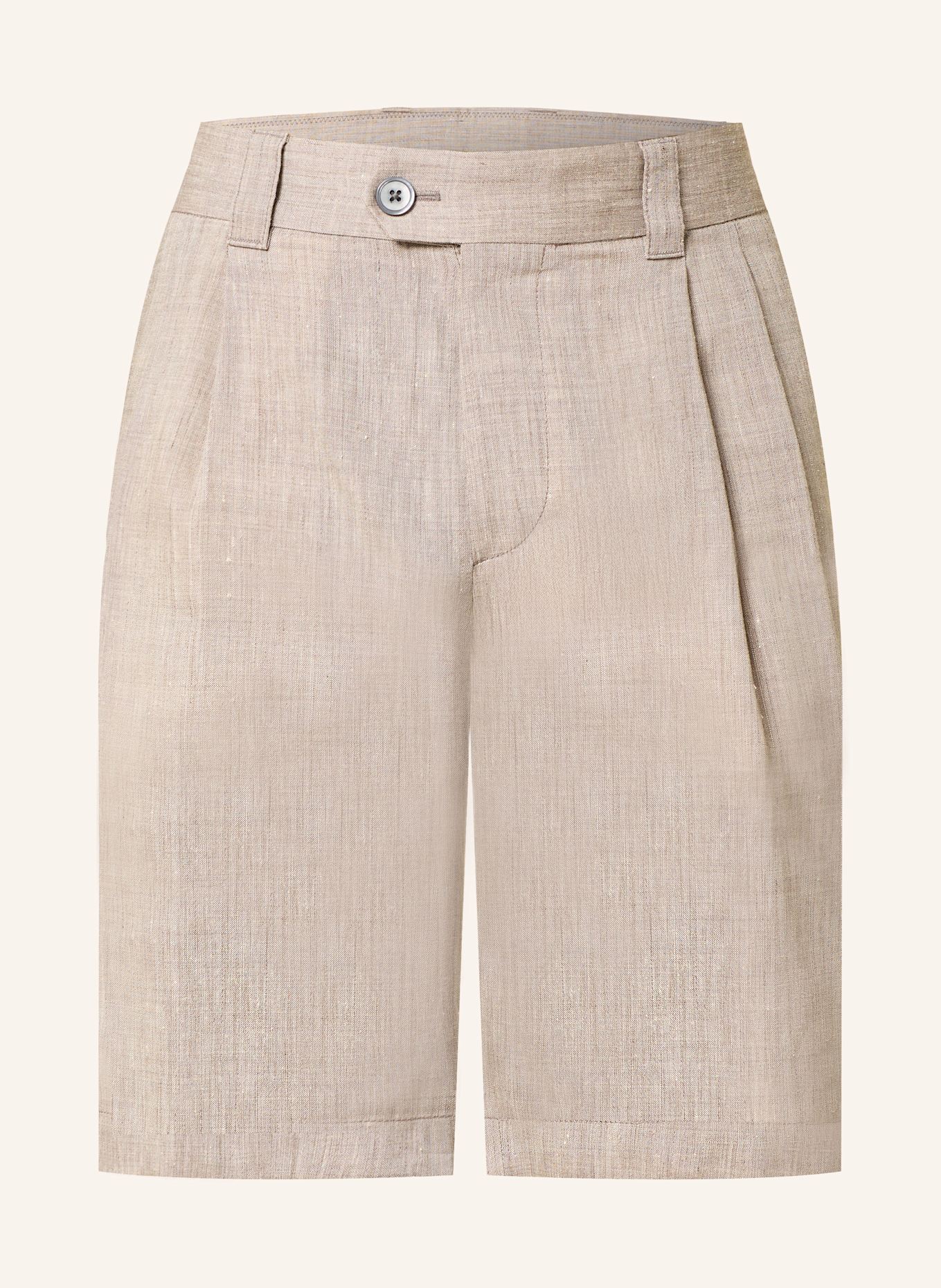 windsor. Shorts SCHIO Modern Fit with linen: 205 Dark Brown 205