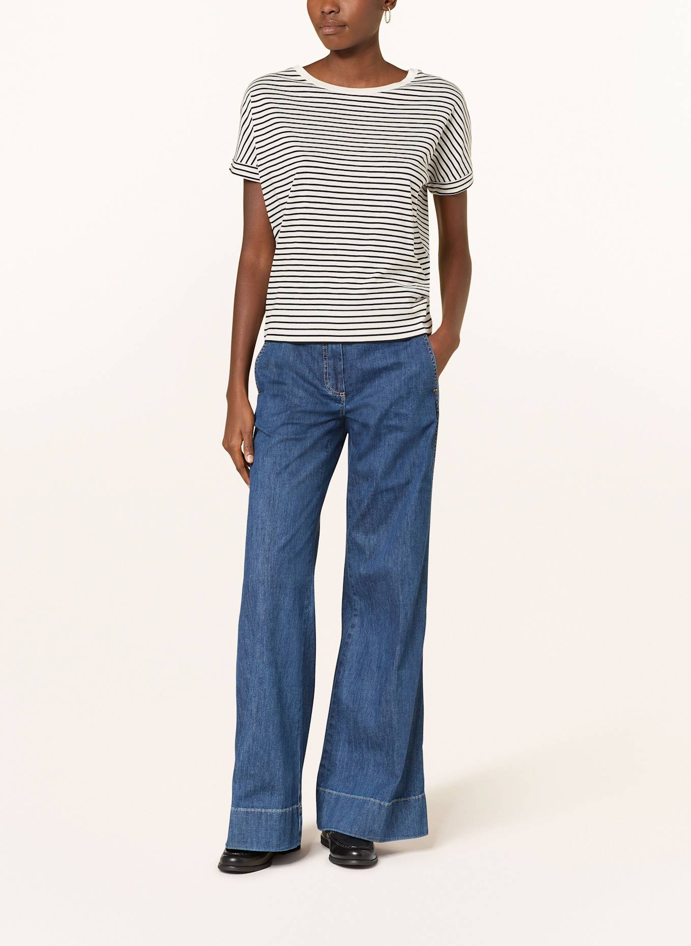 windsor. T-Shirt: WEISS / SCHWARZ