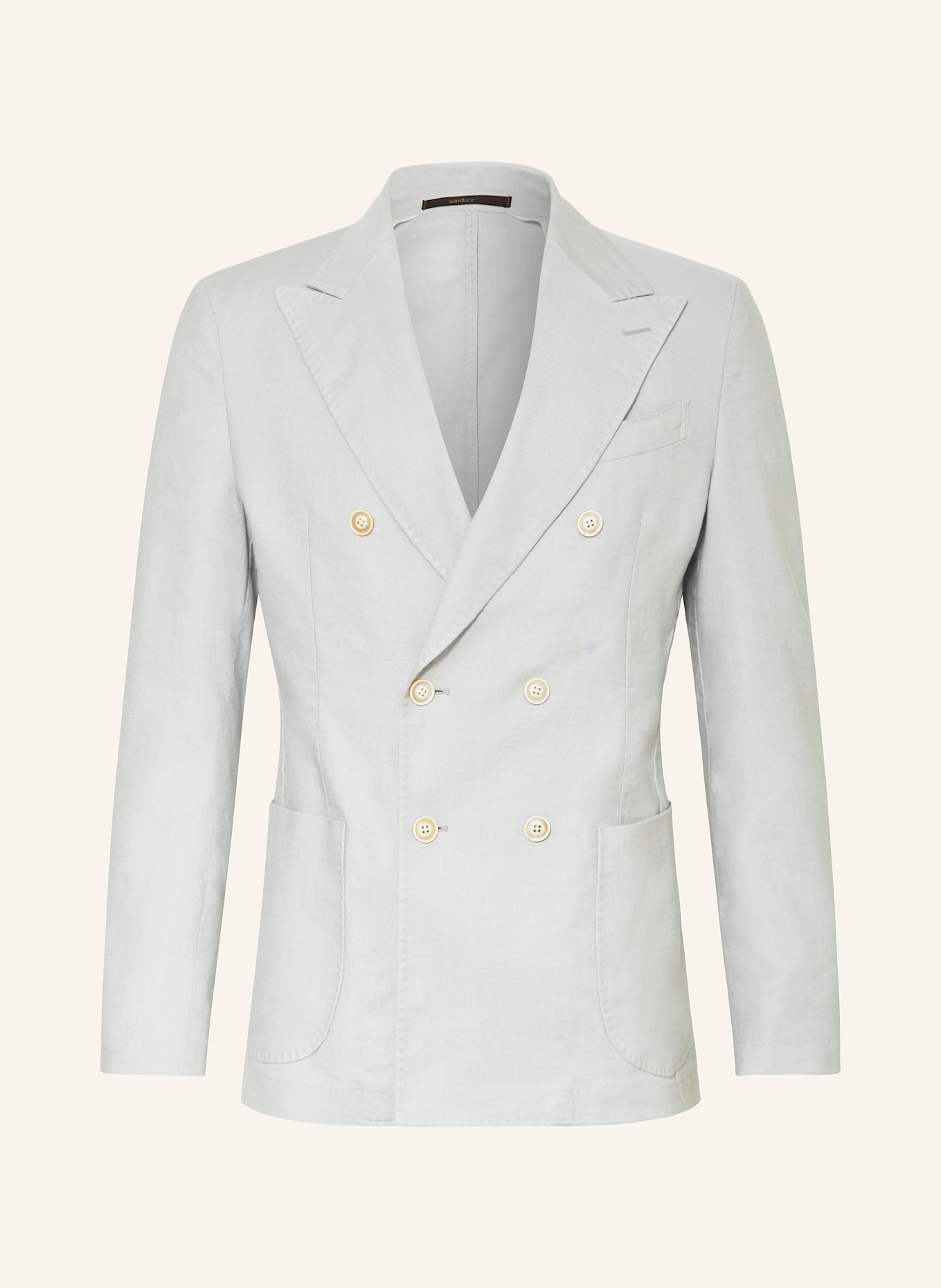 windsor. SALINO extra slim fit suit jacket with linen: 050 Lt/Pastel Grey 050