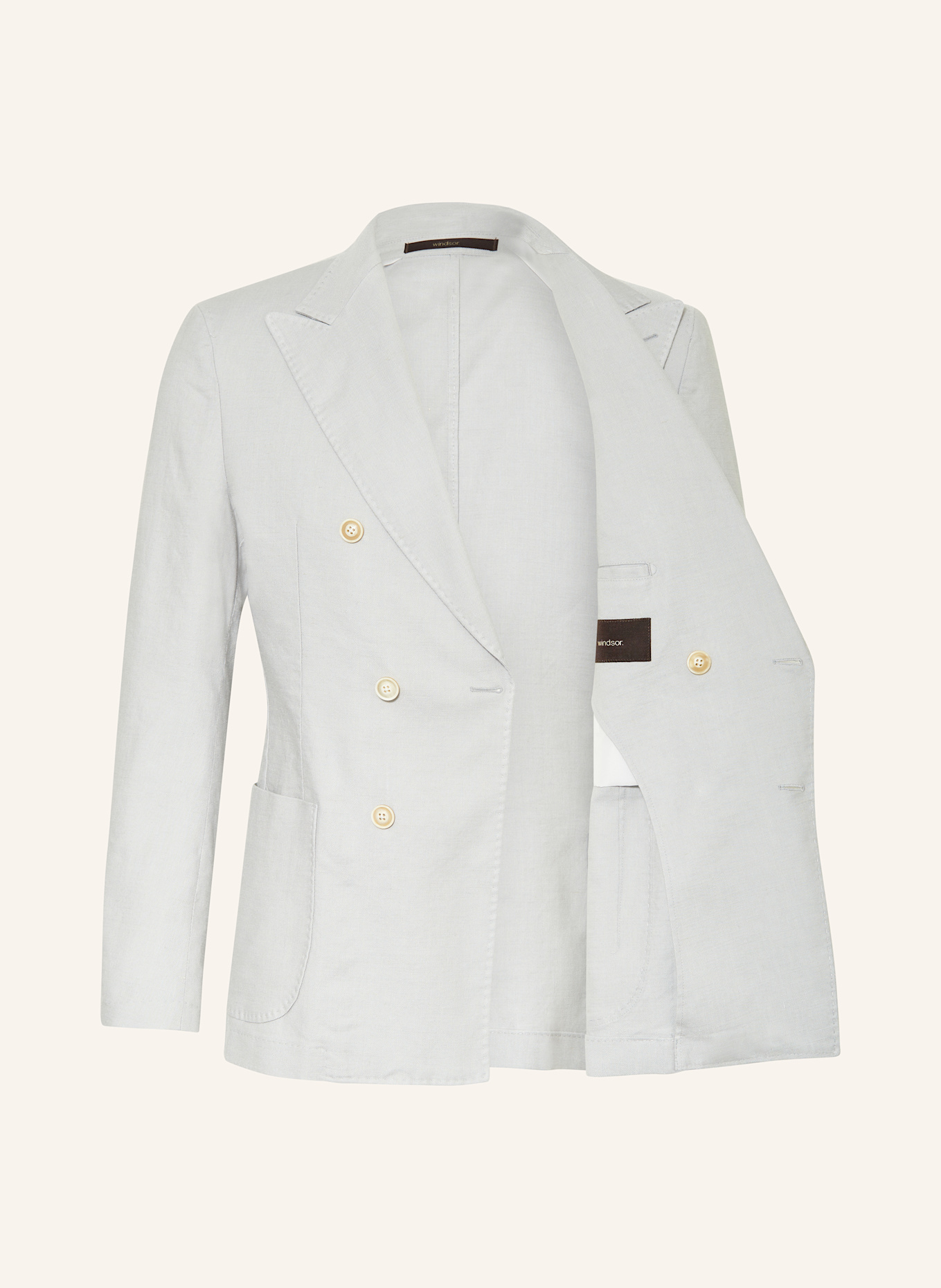 windsor. SALINO extra slim fit suit jacket with linen: 050 Lt/Pastel Grey 050