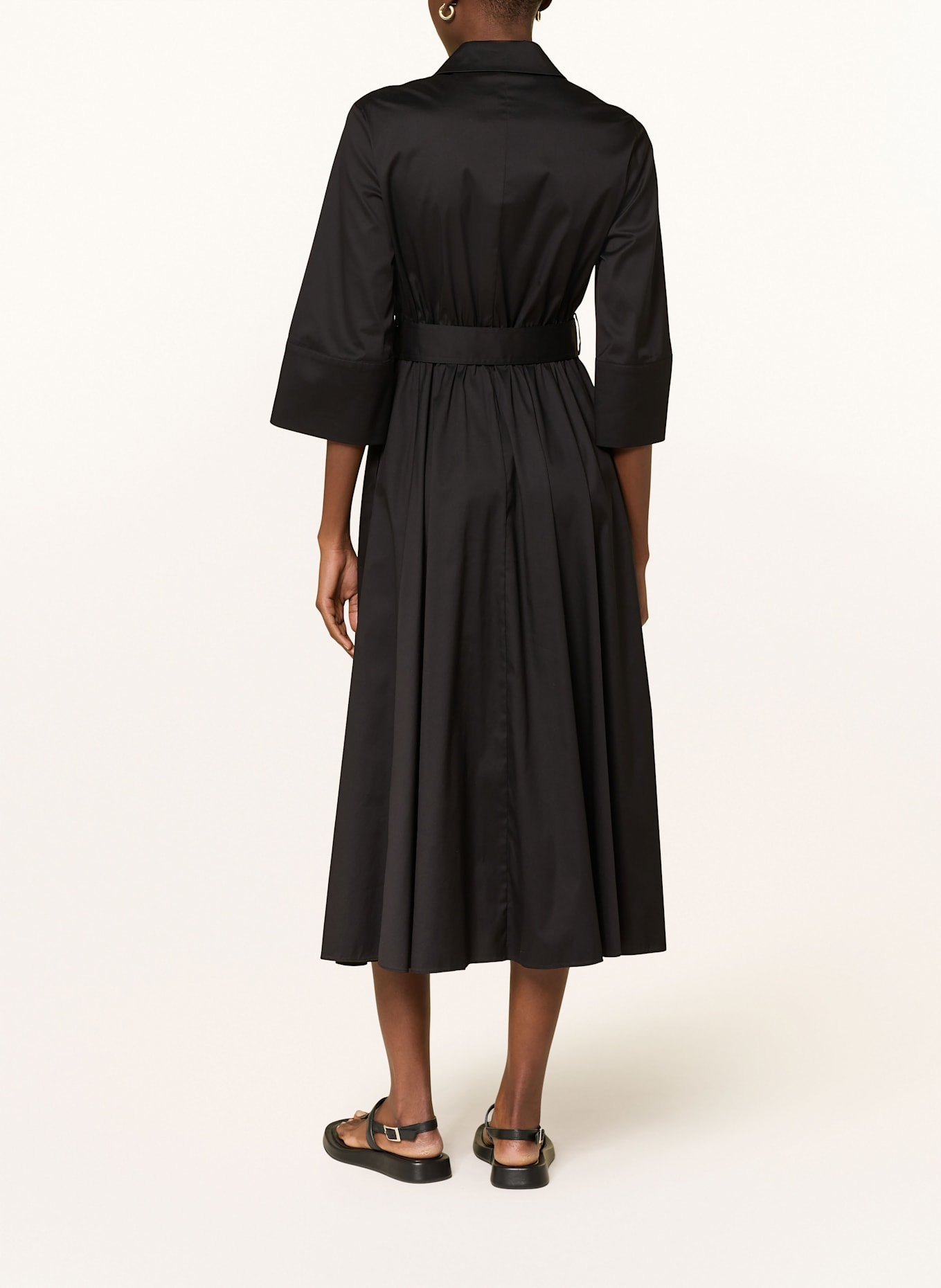 windsor. Hemblusenkleid mit 3/4-Arm: SCHWARZ