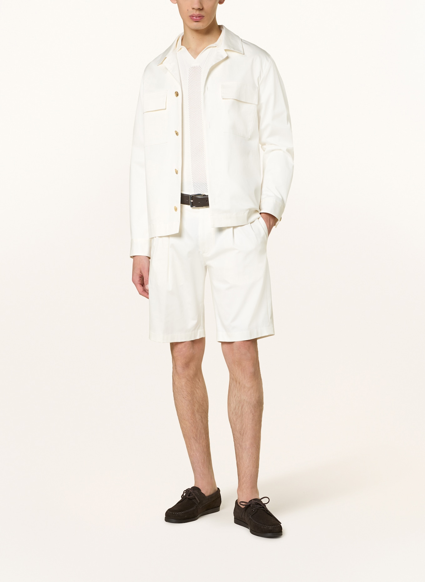 windsor. LAVORO overshirt: WHITE