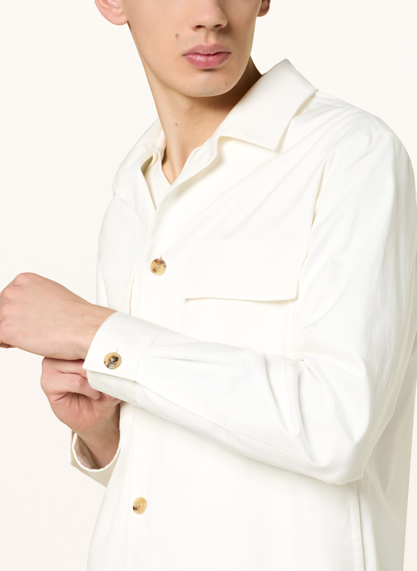 windsor. LAVORO overshirt: WHITE