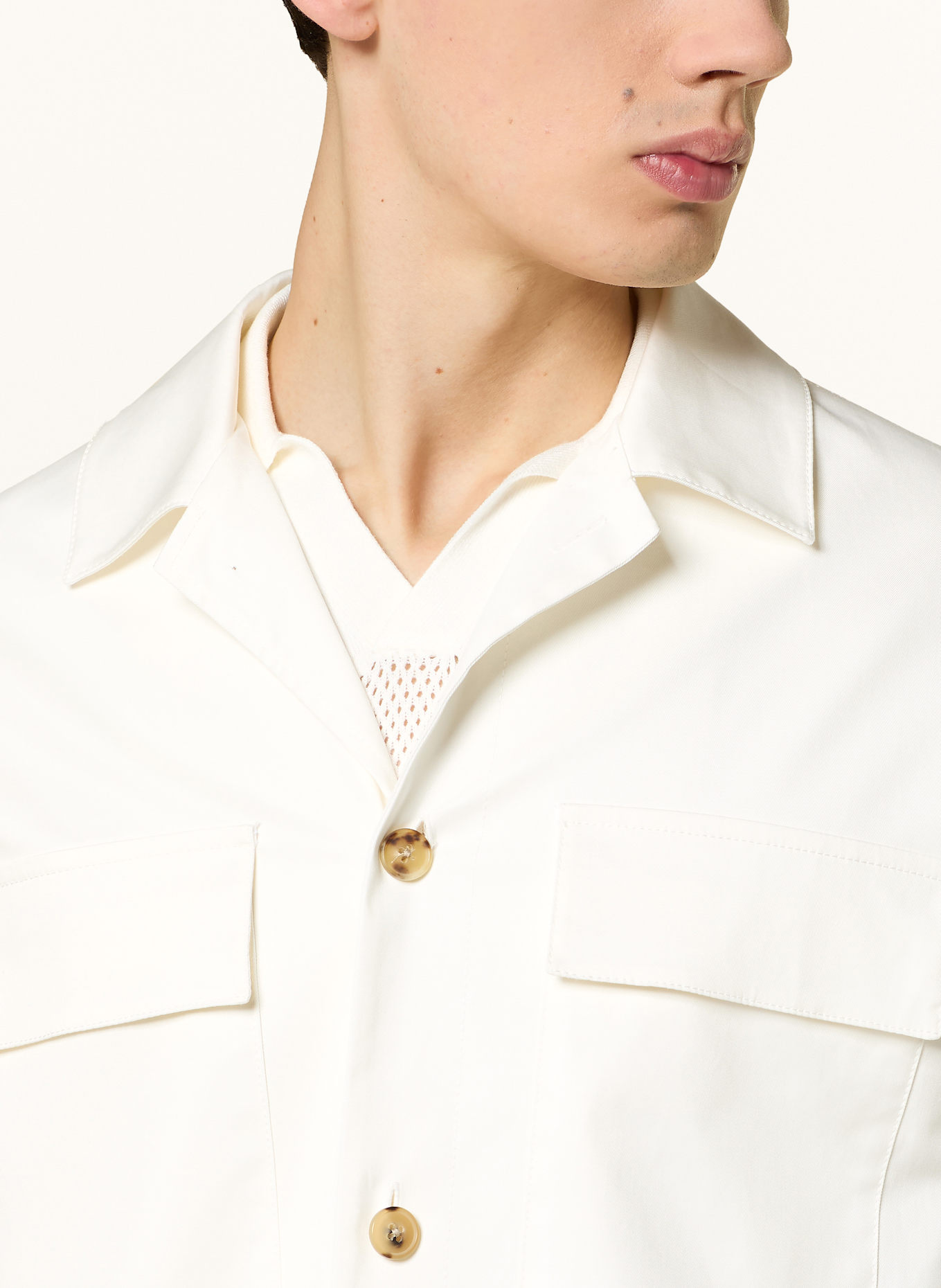 windsor. LAVORO overshirt: WHITE