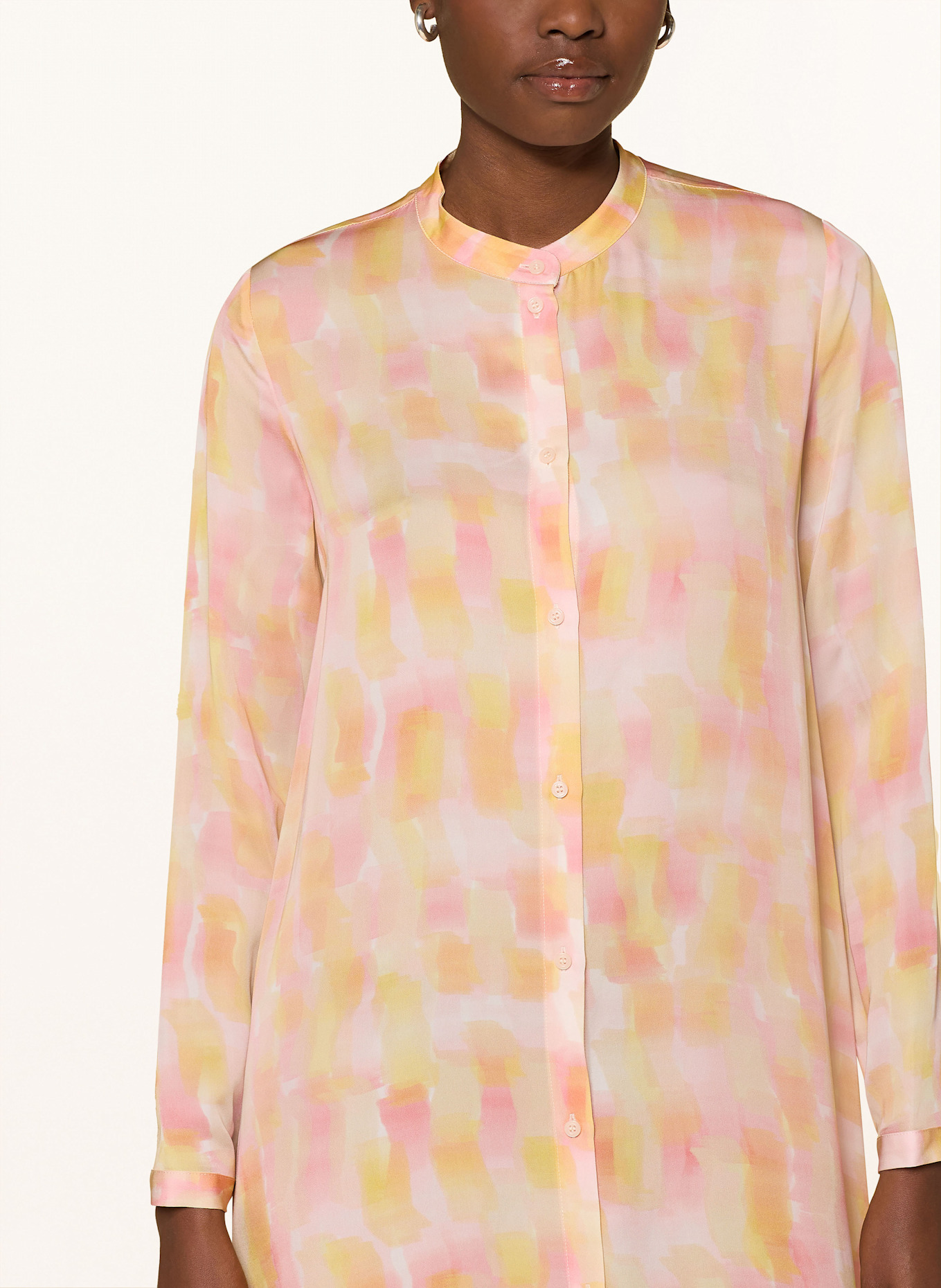 ARMANI EXCHANGE Satin dress: PINK / YELLOW