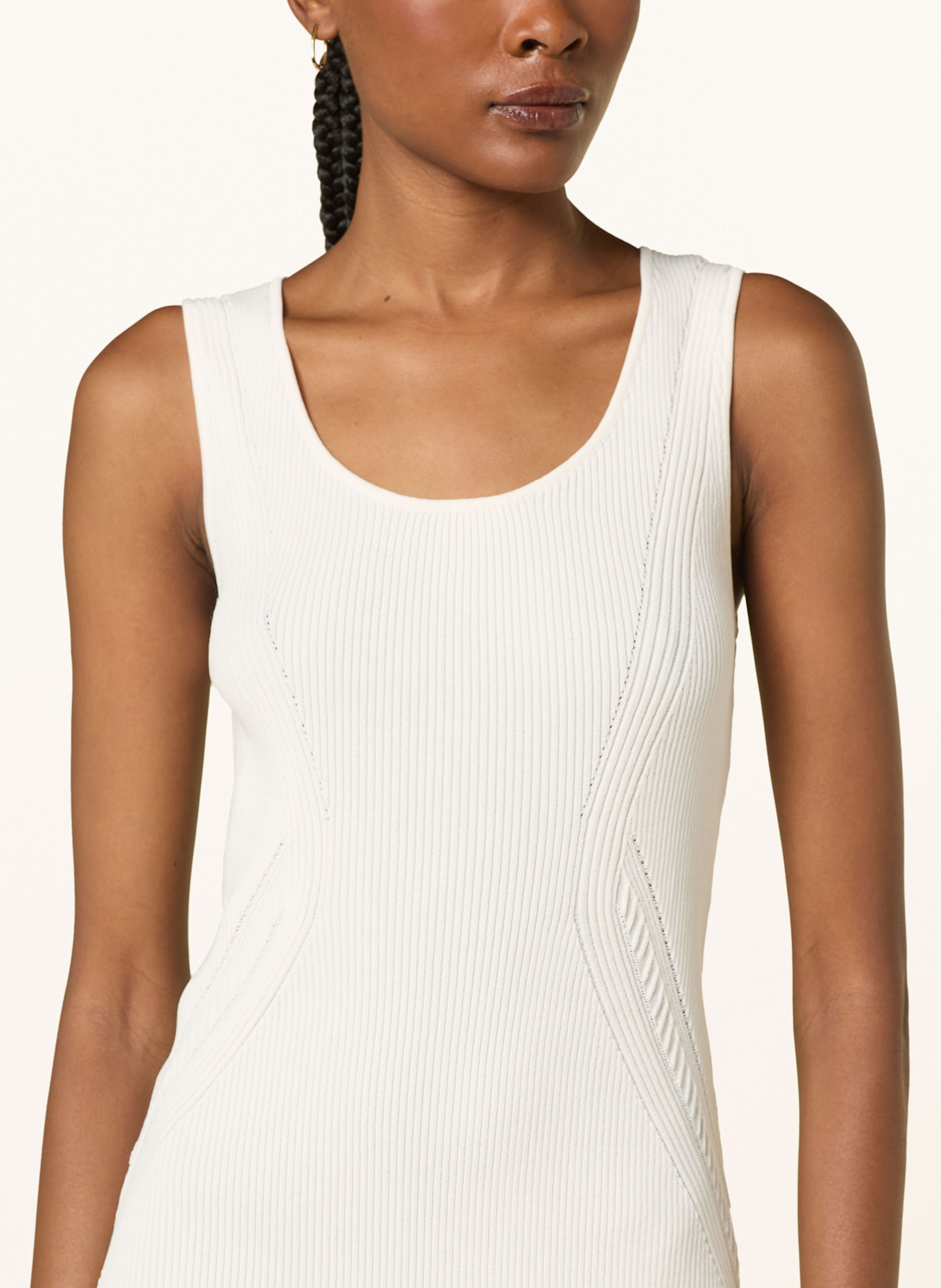 ARMANI EXCHANGE Pletené šaty: KRÉMOVÁ