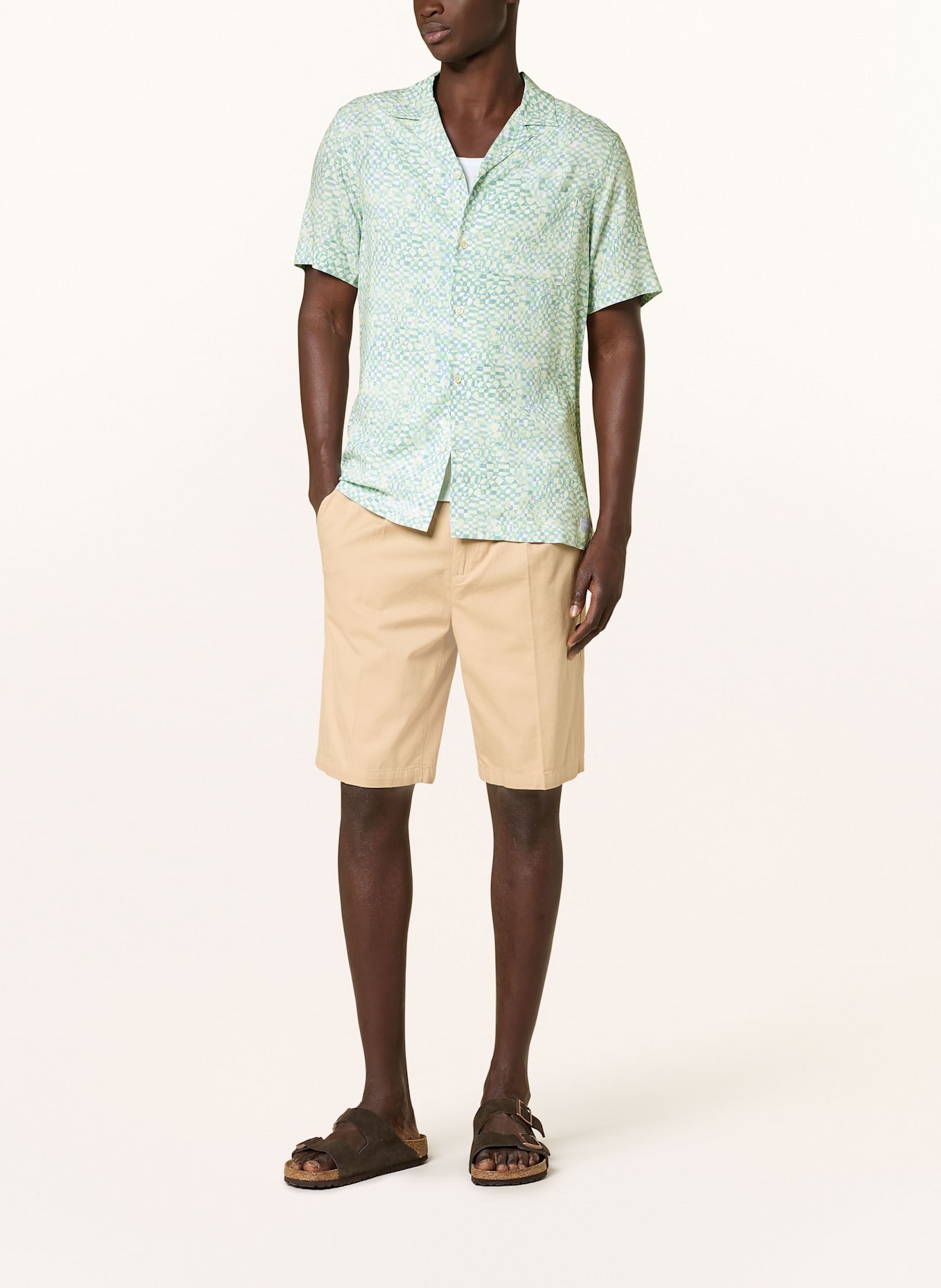 SCOTCH & SODA Resorthemd Regular Fit: BLAU / HELLGRÜN