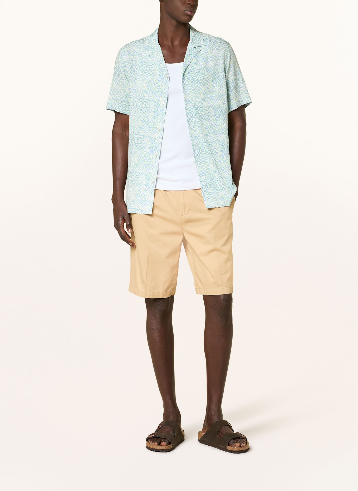 SCOTCH & SODA Short chino coupe large: BEIGE
