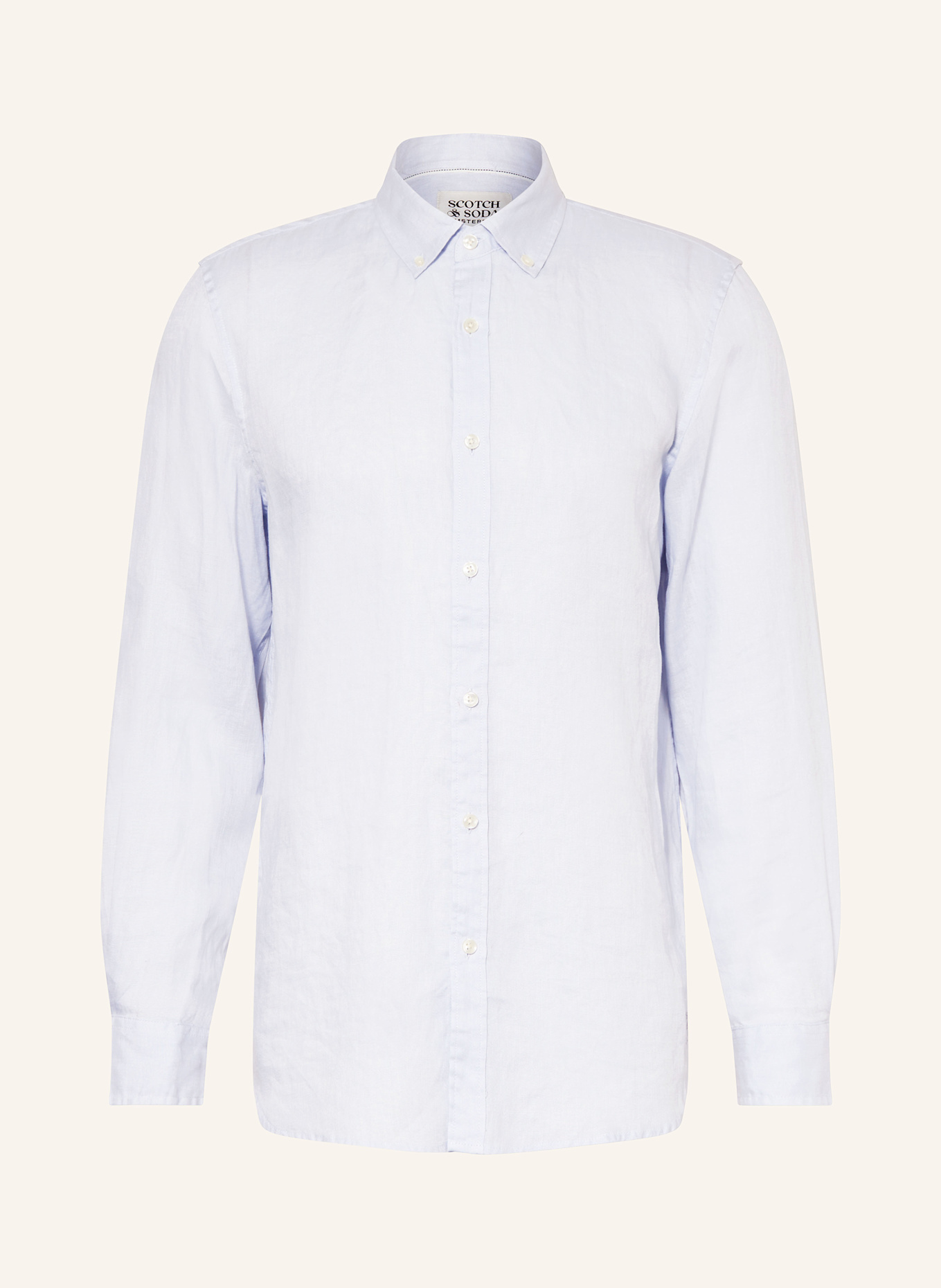 SCOTCH & SODA Leinenhemd CORE Regular Fit: HELLBLAU