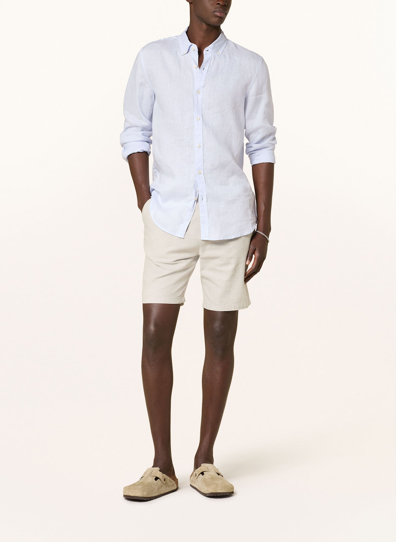 SCOTCH & SODA Leinenhemd CORE Regular Fit: HELLBLAU