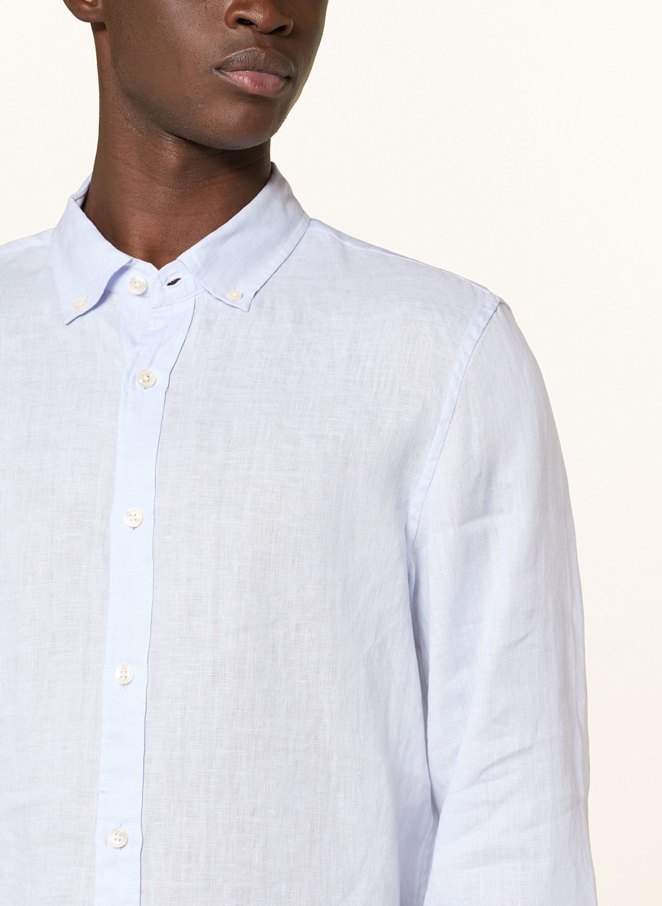 SCOTCH & SODA Leinenhemd CORE Regular Fit: HELLBLAU