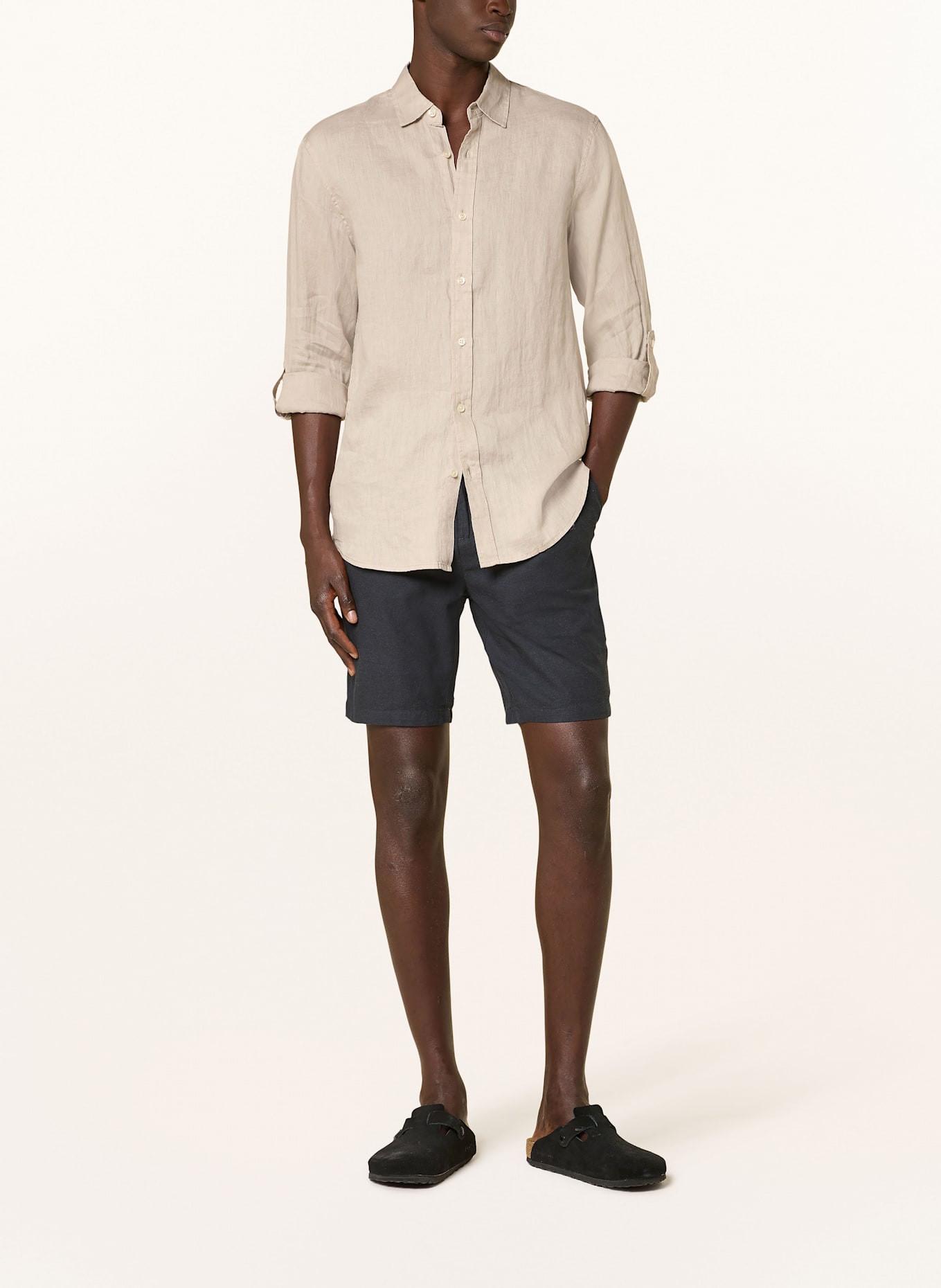 SCOTCH & SODA Koszula z lnu regular fit: BEŻOWY