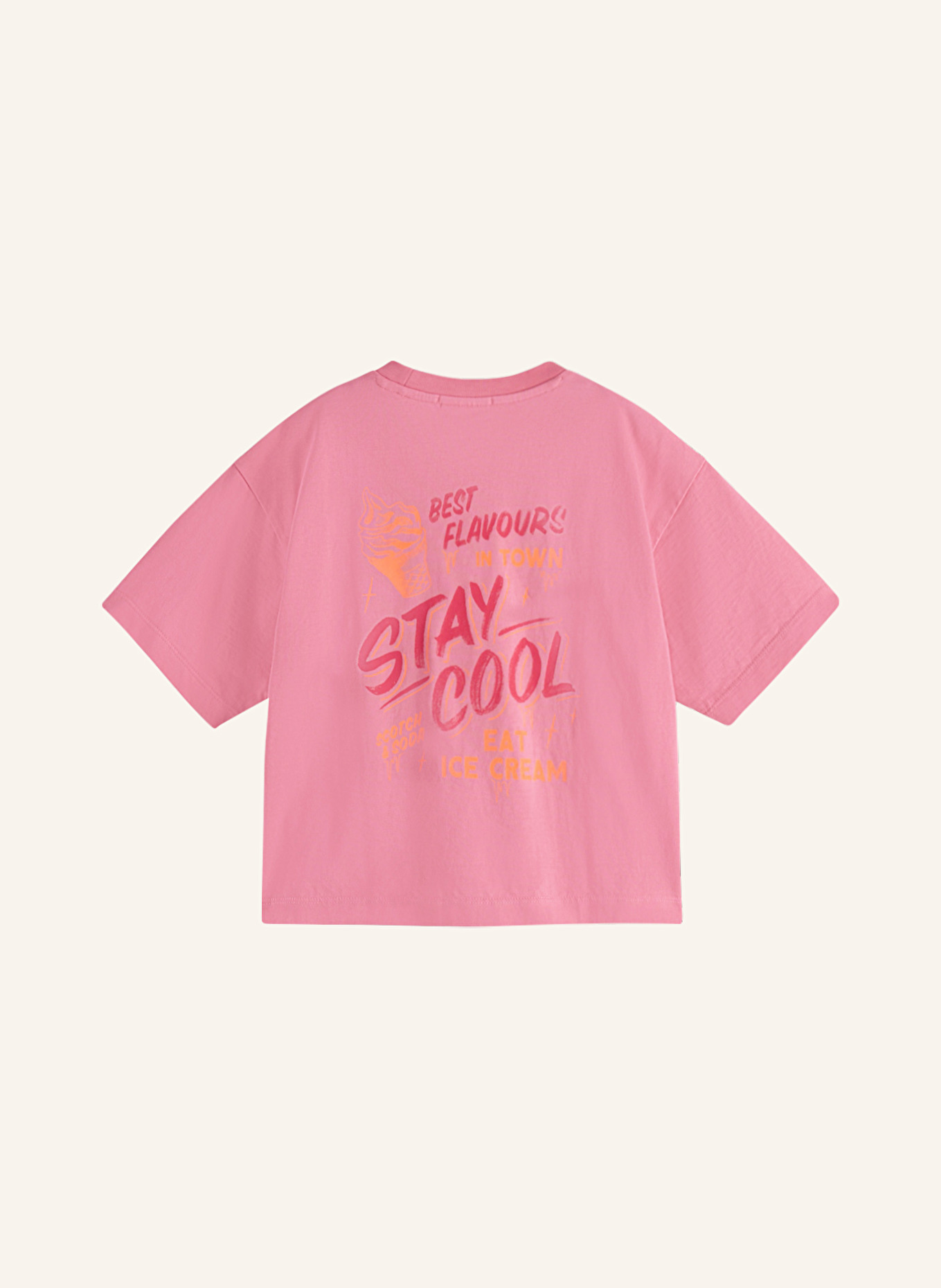 SCOTCH & SODA Tričko: RŮŽOVÁ / RŮŽOVÁ / NEONOVĚ ORANŽOVÁ