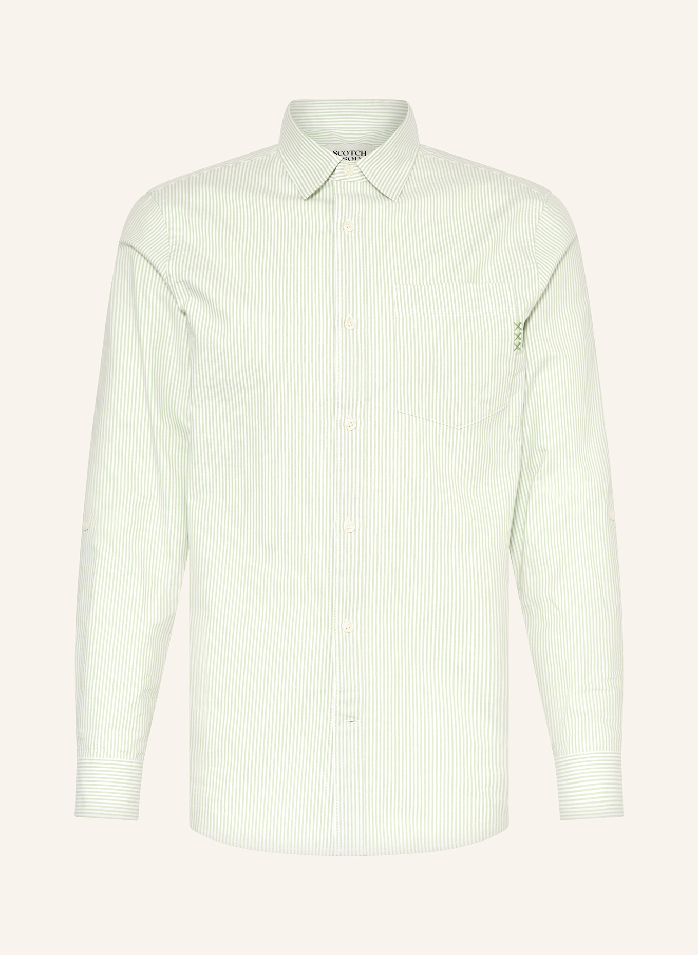 SCOTCH & SODA Oxford-Hemd Regular Fit: HELLGRÜN / WEISS