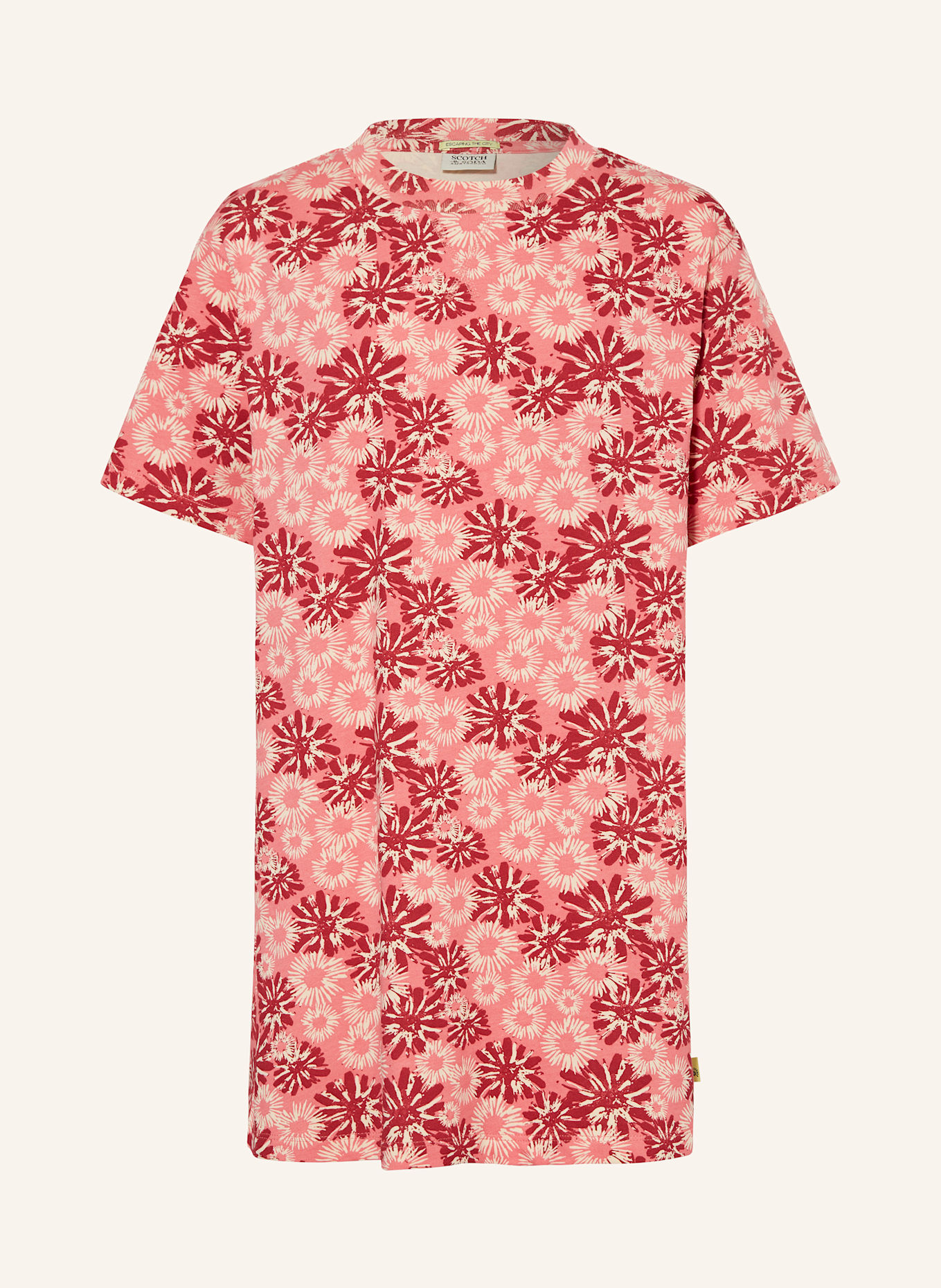 SCOTCH & SODA Jerseykleid: HELLROT/ DUNKELROT/ ECRU