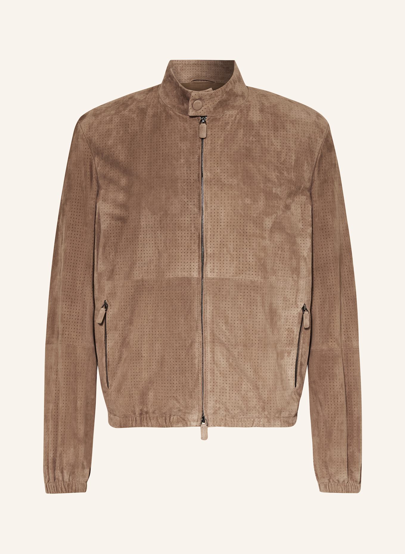 EMPORIO ARMANI Lederjacke: BRAUN