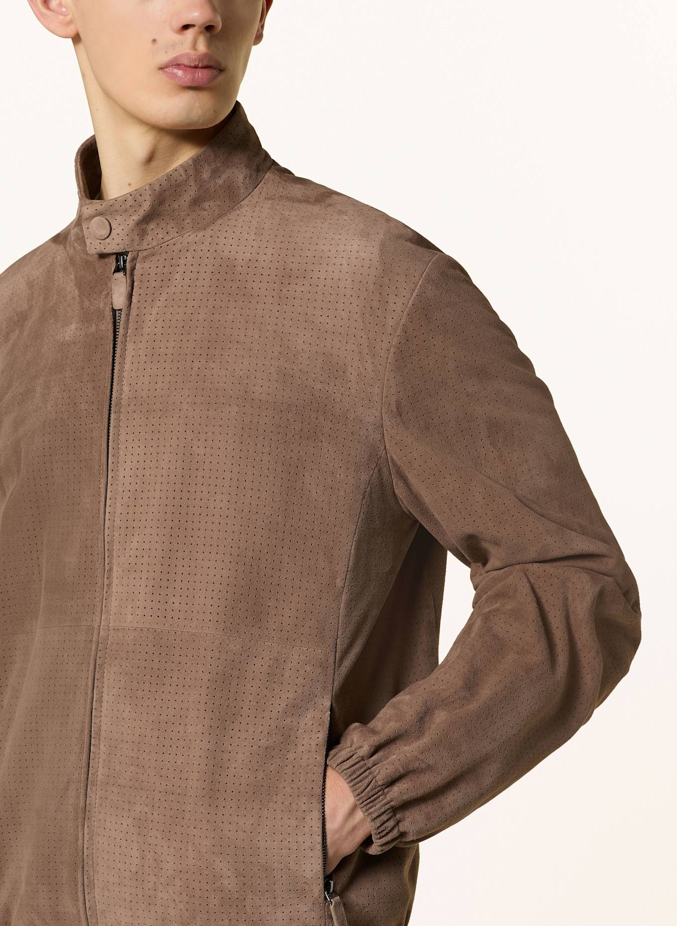EMPORIO ARMANI Lederjacke: BRAUN