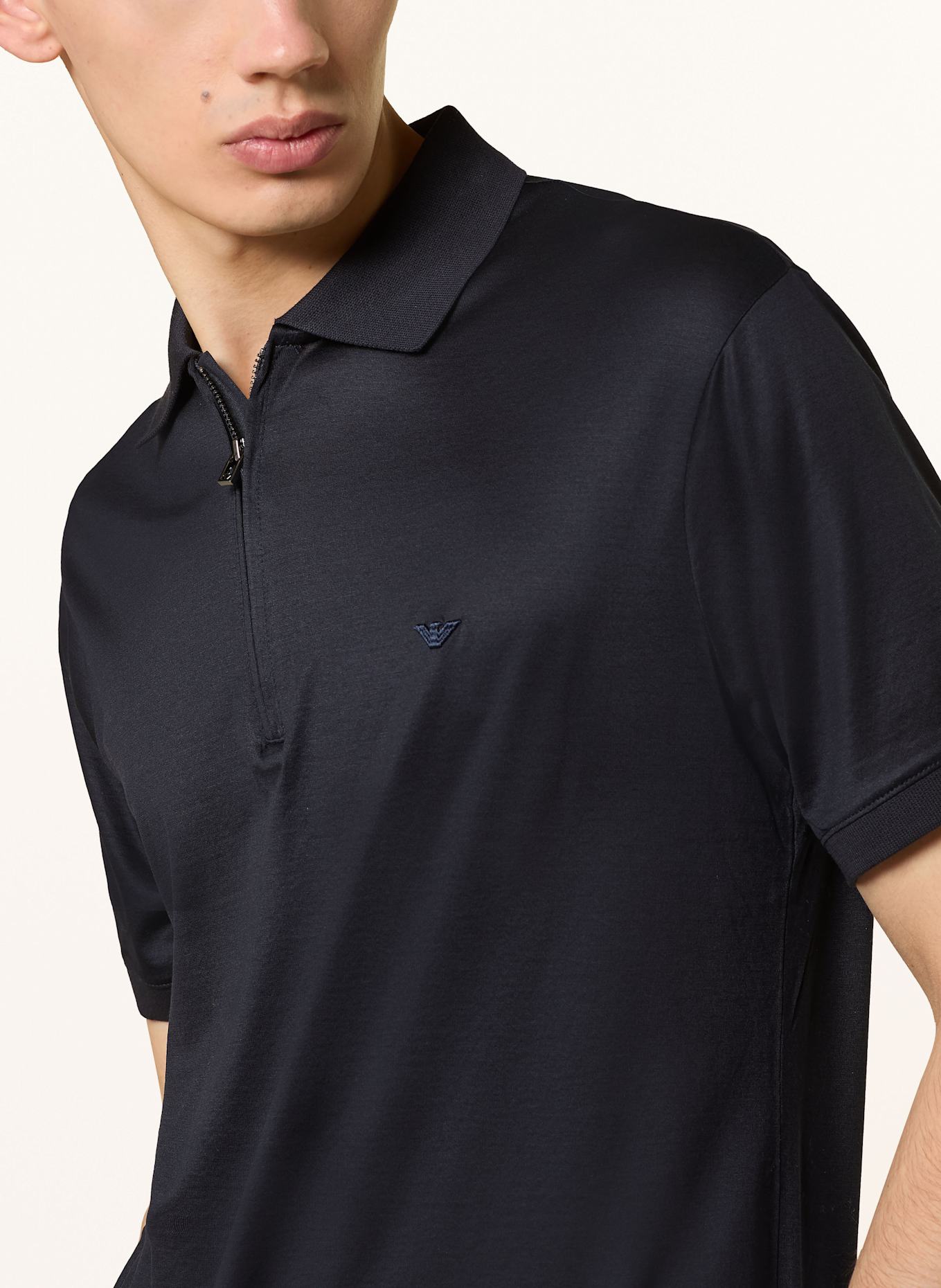 EMPORIO ARMANI Jersey-Poloshirt Regular Fit: DUNKELBLAU