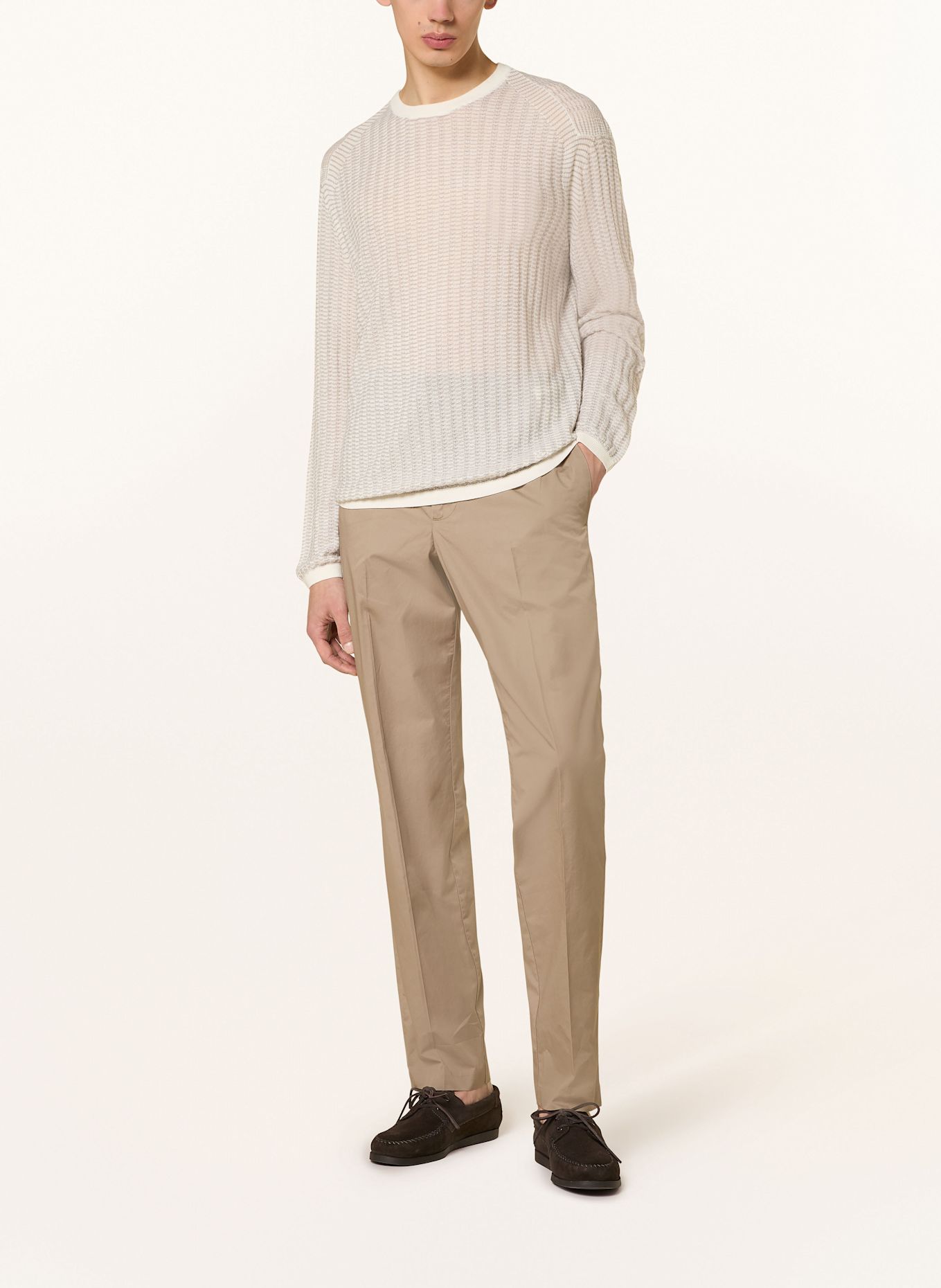EMPORIO ARMANI Pullover: TAUPE/ ECRU