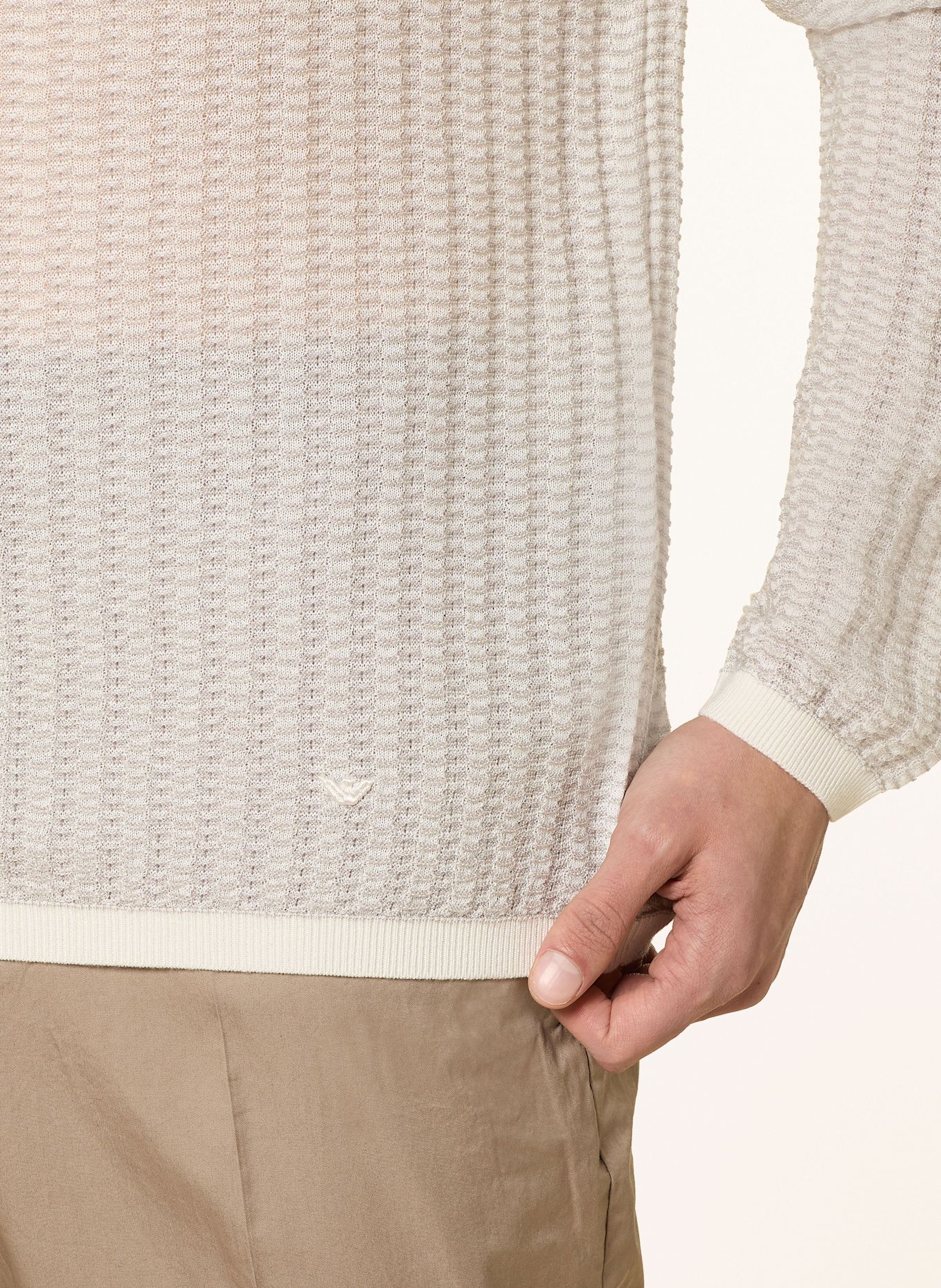 EMPORIO ARMANI Pullover: TAUPE/ ECRU