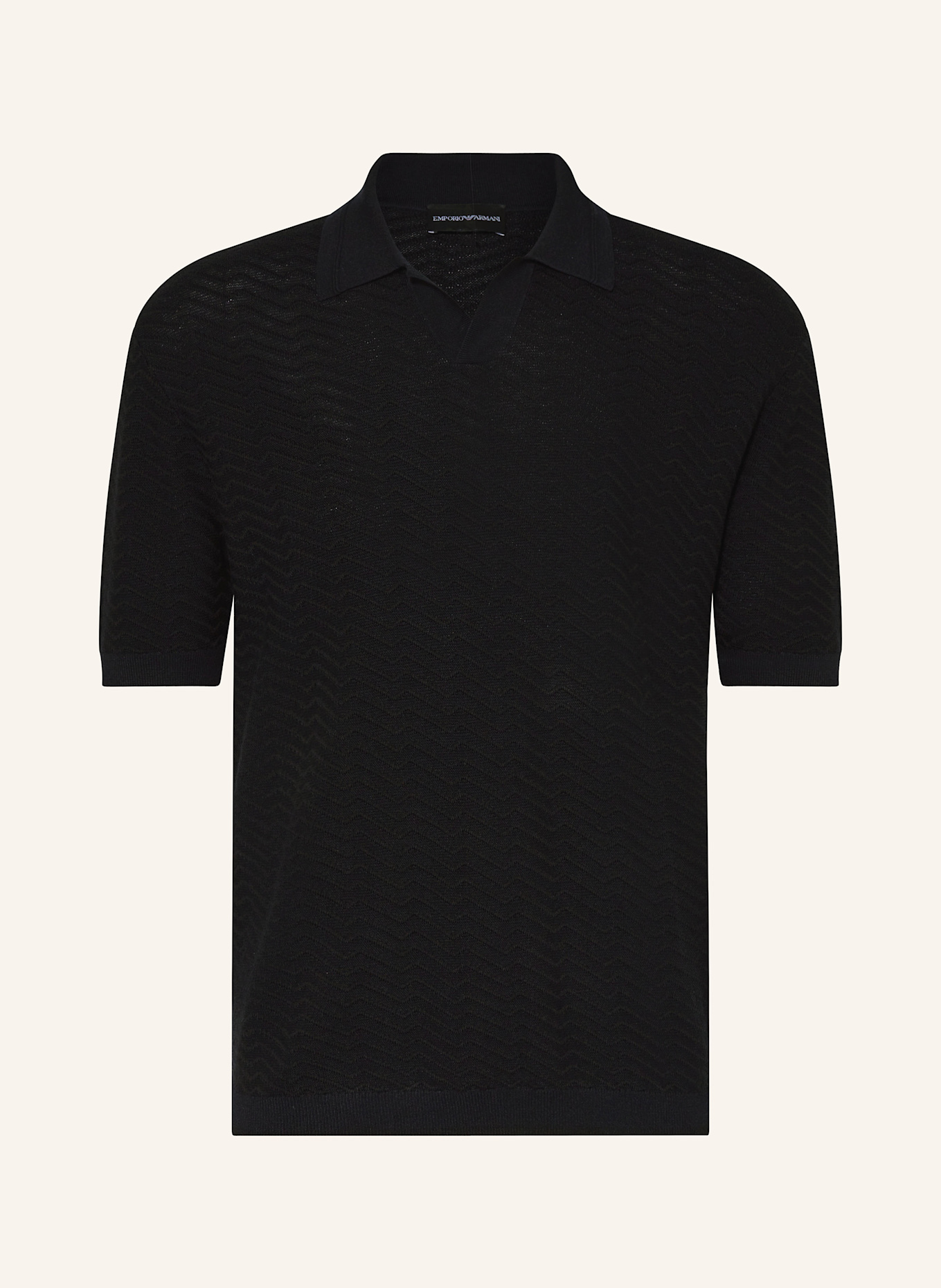 EMPORIO ARMANI Strick-Poloshirt: DUNKELBLAU