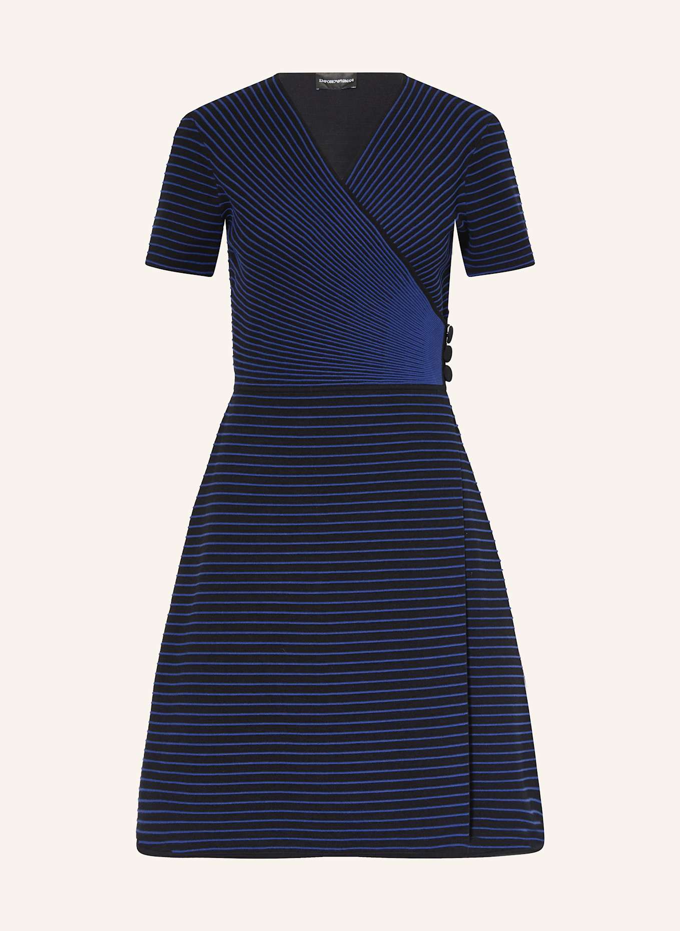 EMPORIO ARMANI Strickkleid: DUNKELBLAU/ BLAU