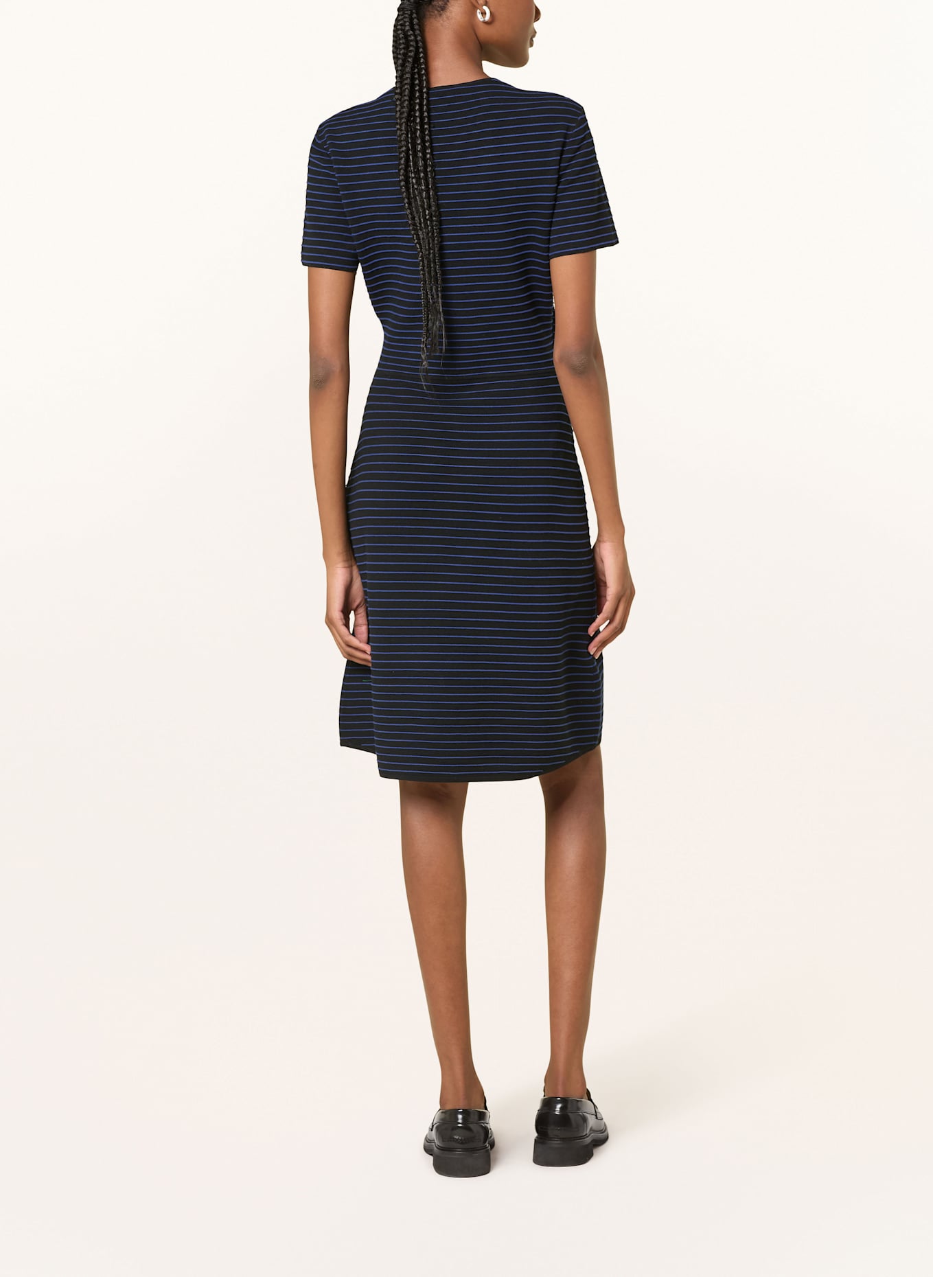EMPORIO ARMANI Strickkleid: DUNKELBLAU/ BLAU