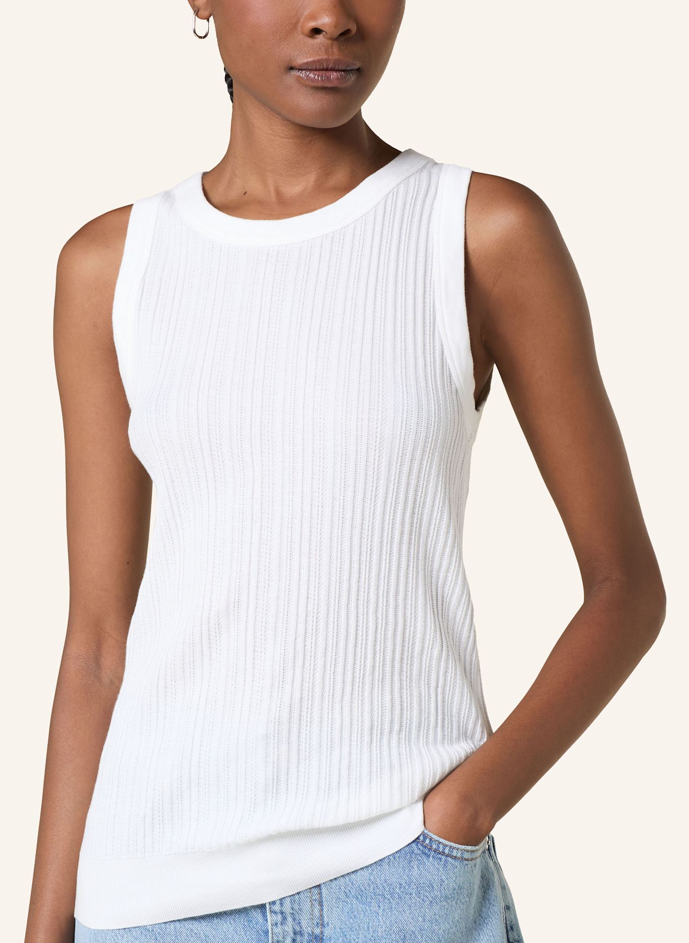 DRYKORN Stricktop OLINA: ECRU
