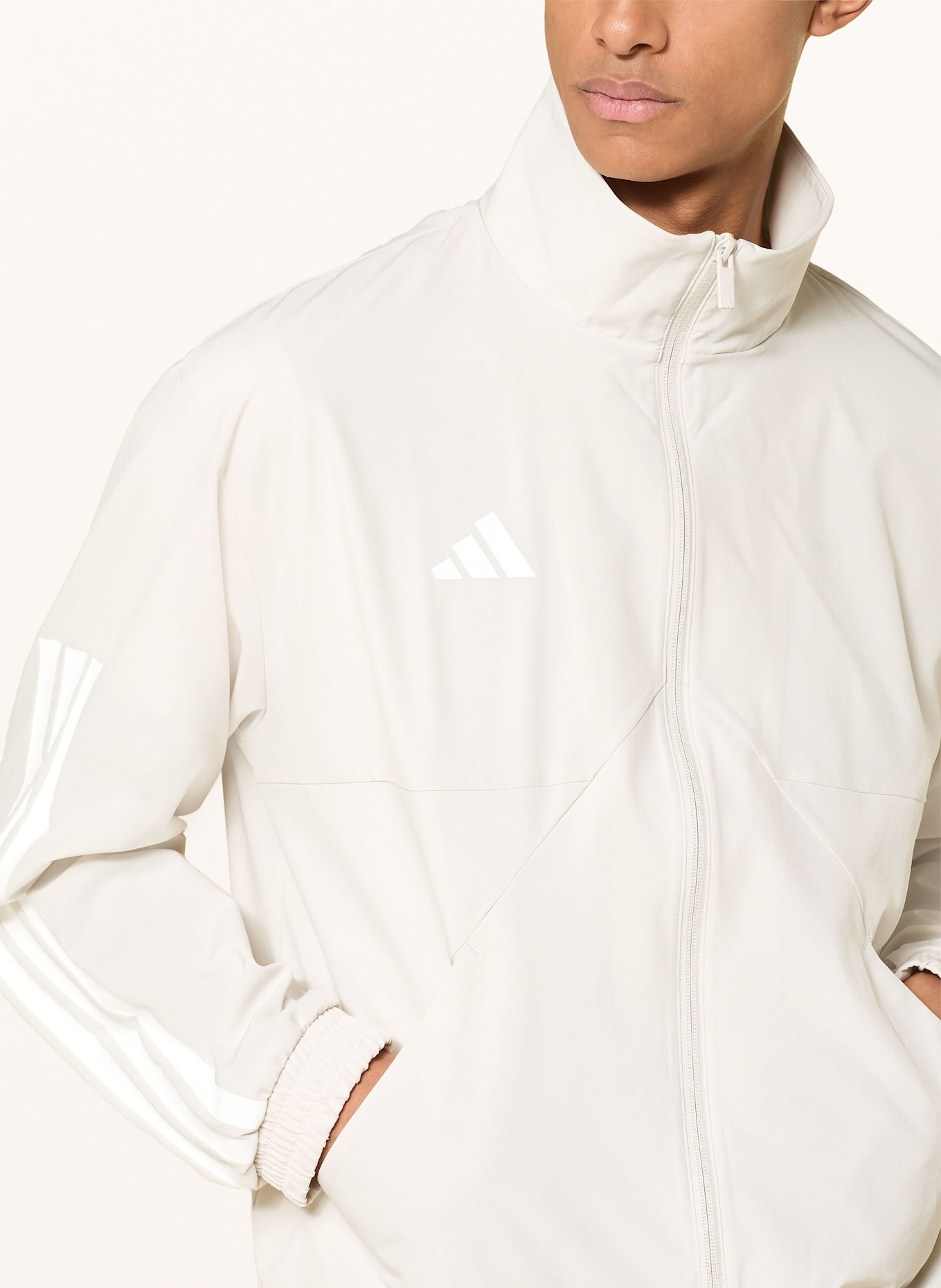 adidas Trainingsjacke HOUSE OF TIRO WOVEN: CREME/ WEISS