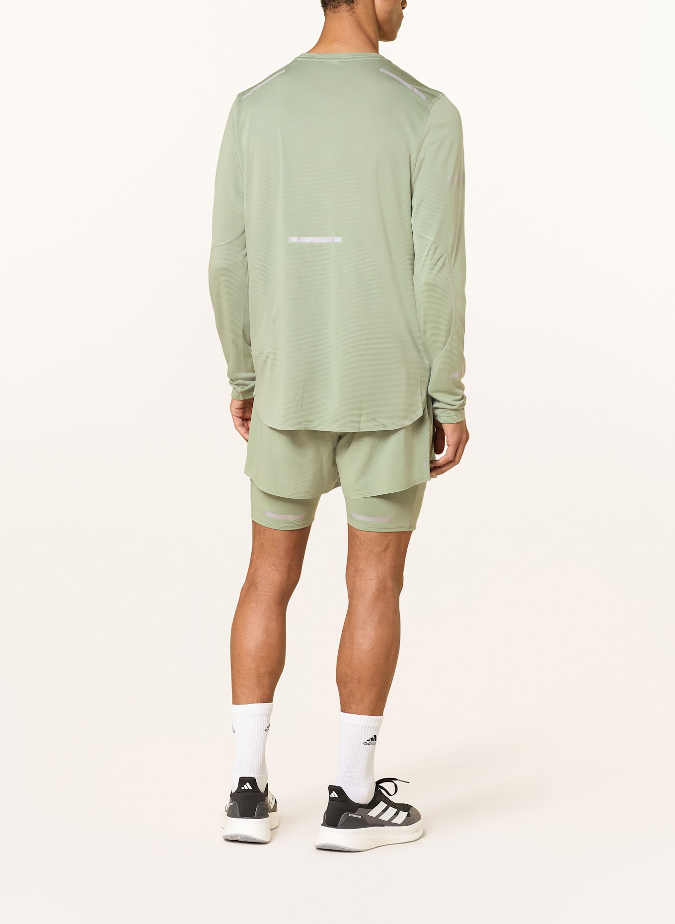 adidas Laufshirt ULTIMATE RUNNING REFLECTIVE LONGSLEEVE: HELLGRÜN