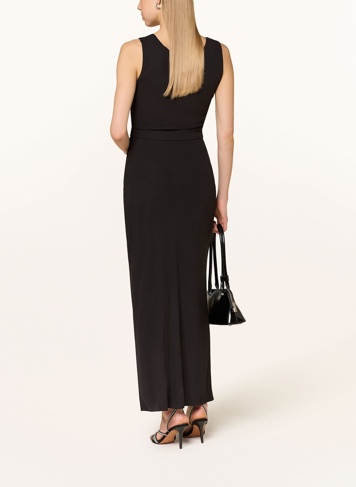 GUESS AIMEE cropped top with gemstones: BLACK